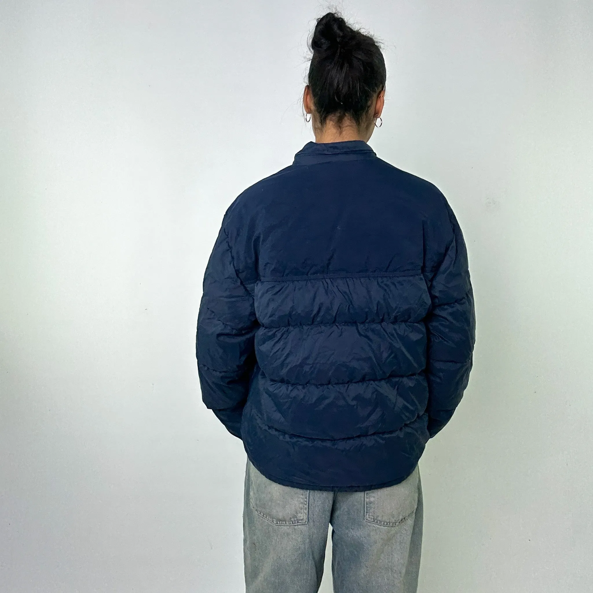 Navy Blue y2ks NIKE Puffer Jacket Coat (S)