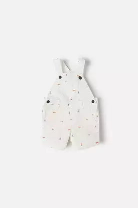 Off white sailboat overalls