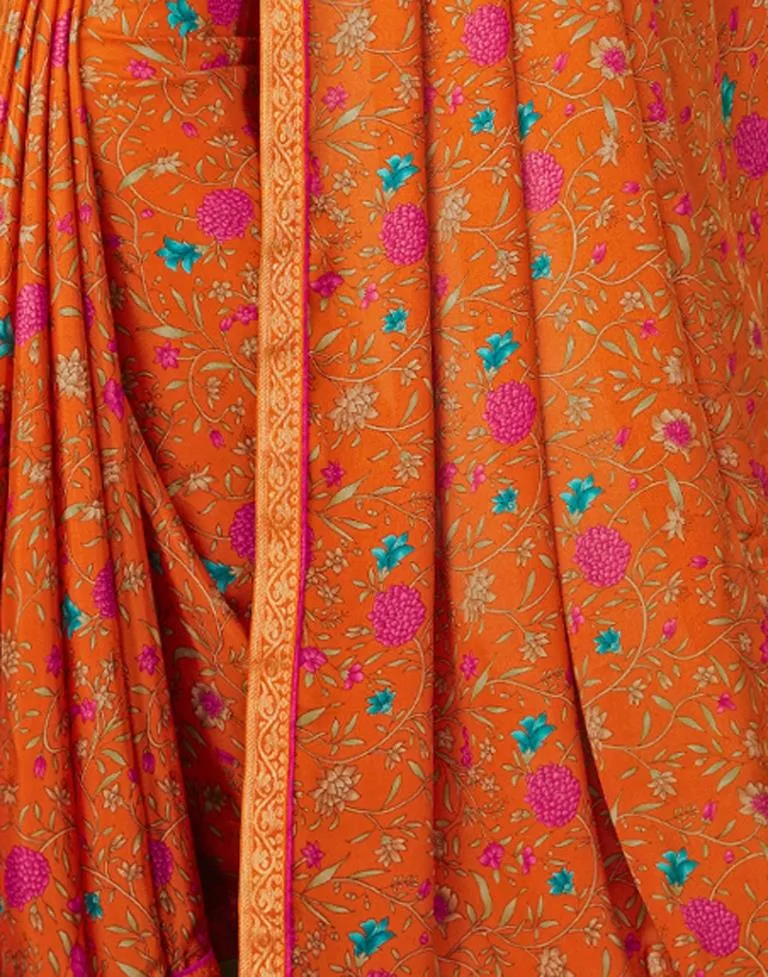 Orange Silk Saree