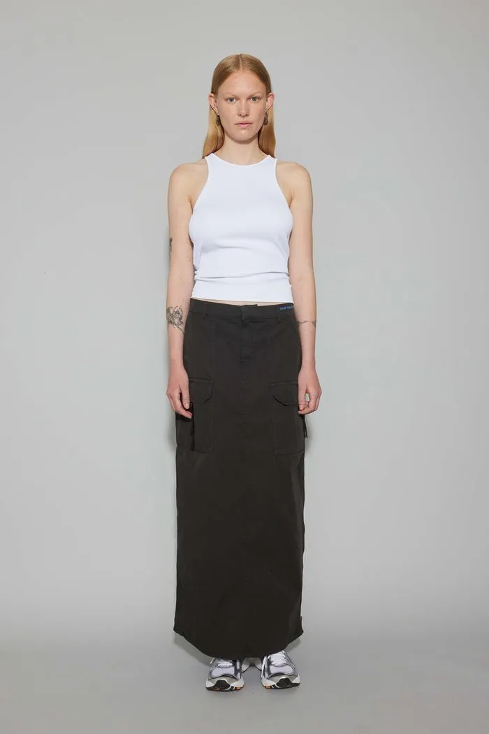 oval square Arrow Maxi Skirt Black