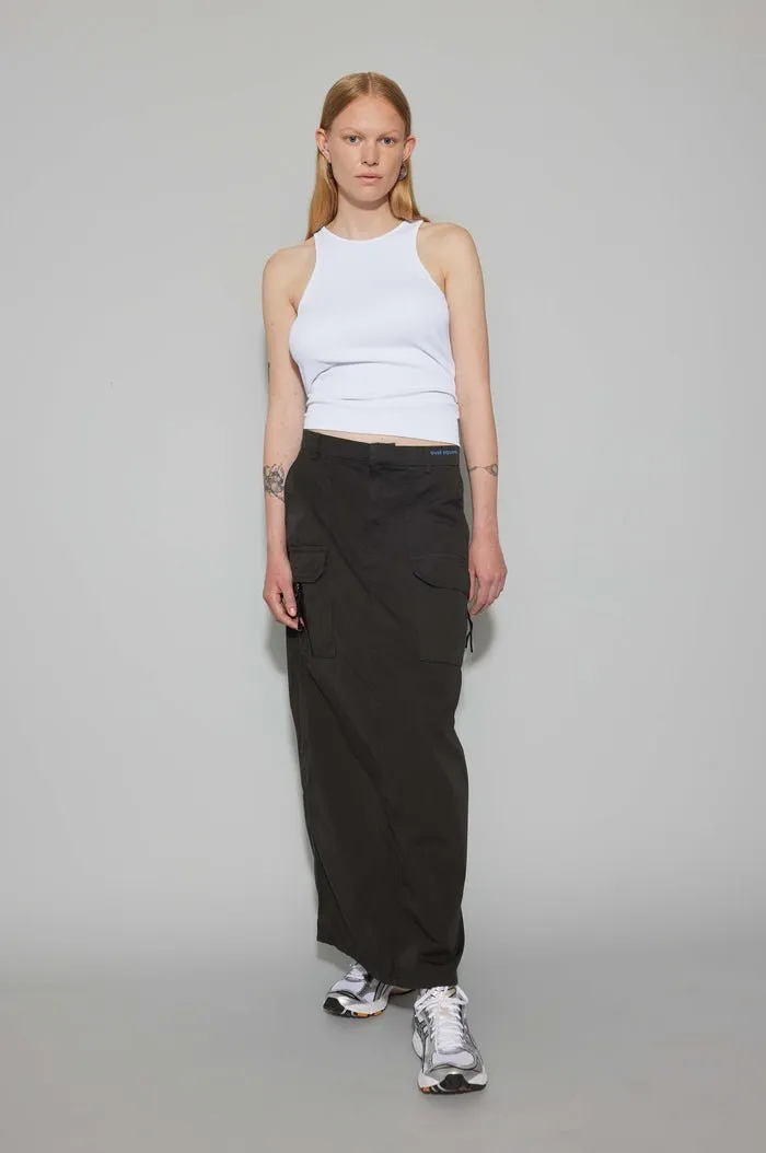 oval square Arrow Maxi Skirt Black