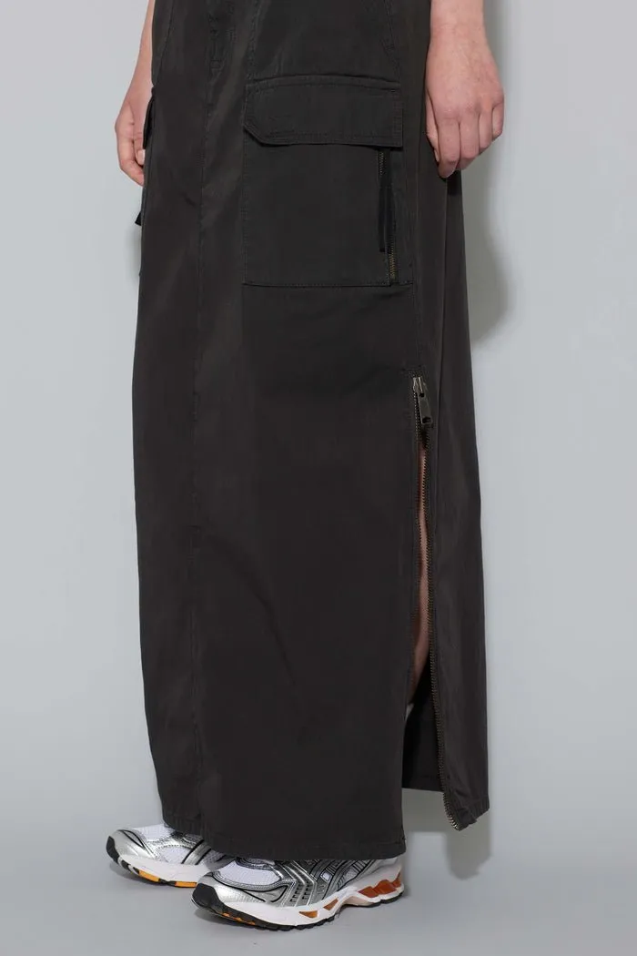 oval square Arrow Maxi Skirt Black