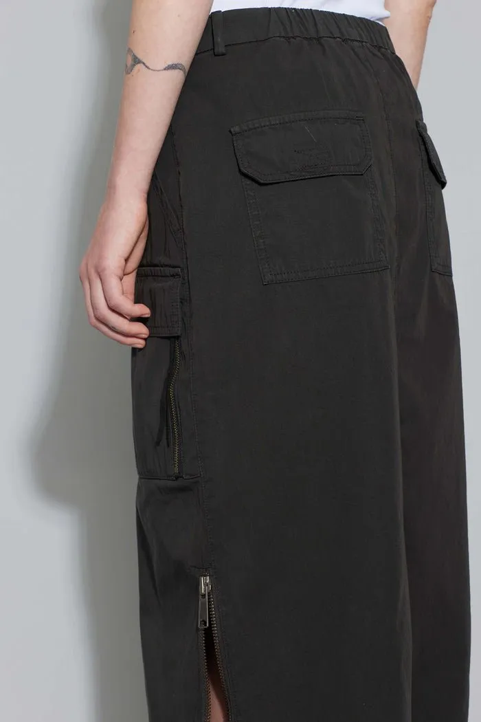 oval square Arrow Maxi Skirt Black