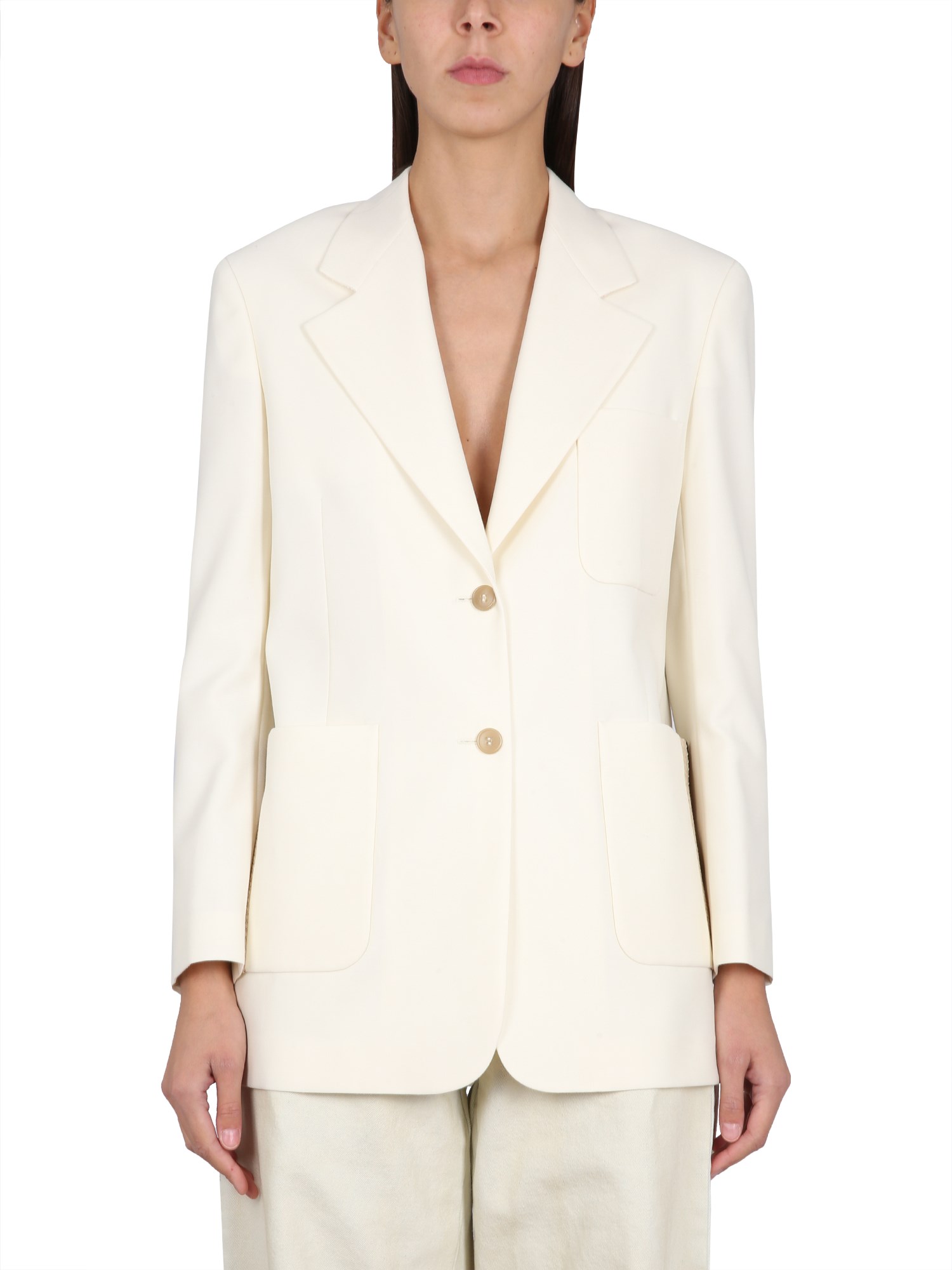 PALM ANGELS    BLAZER WITH VIRGIN WOOL KNIT DETAIL