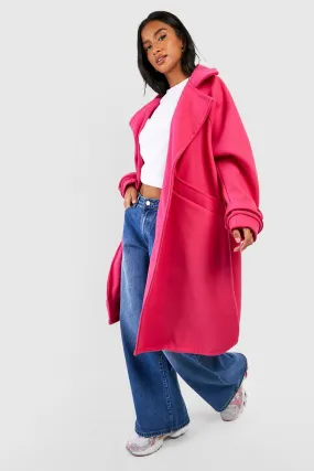 Petite Premium Wool Look Oversized Coat