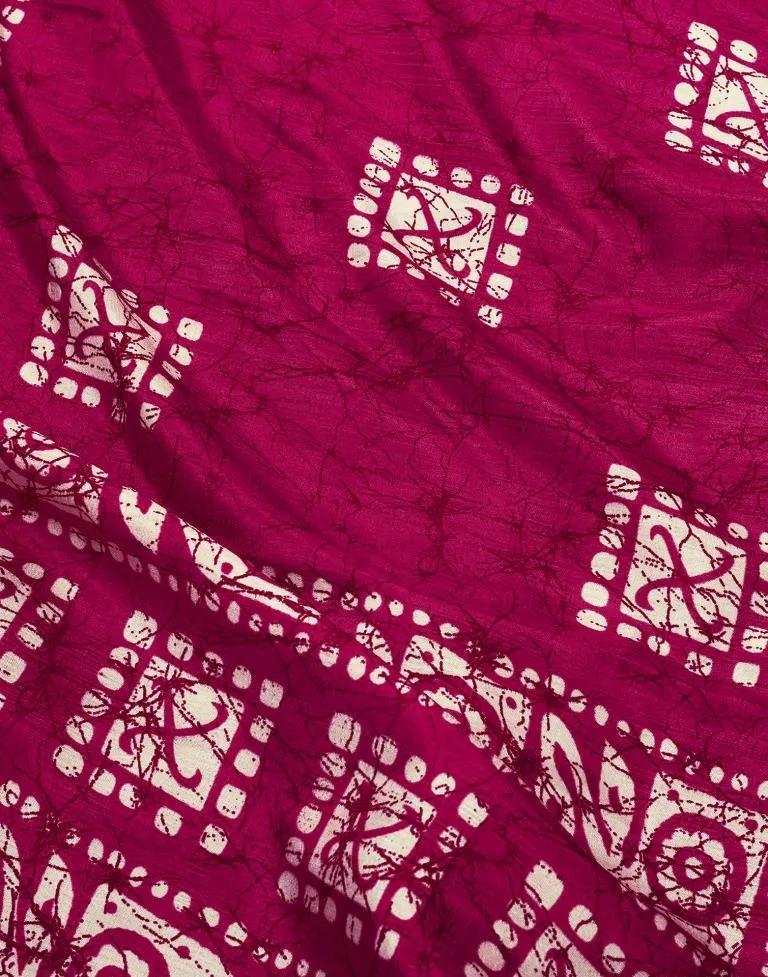 Pink Silk Printed Sarees