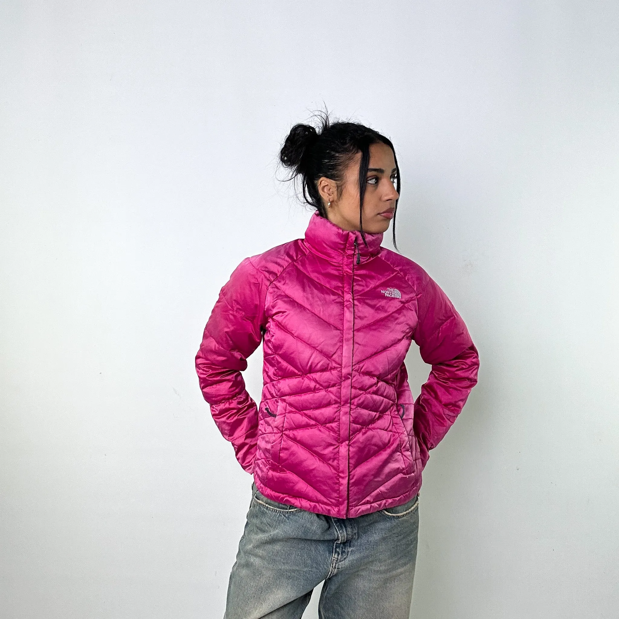 Pink y2ks The North Face 550 Series Puffer Jacket Coat (M)