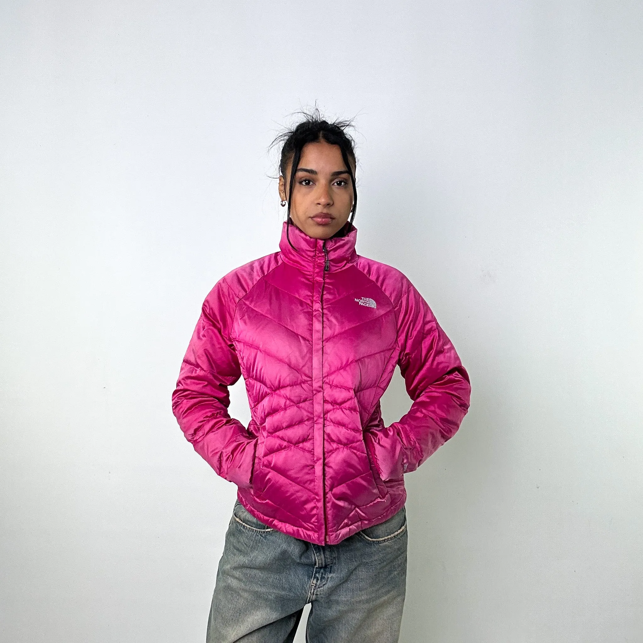 Pink y2ks The North Face 550 Series Puffer Jacket Coat (M)