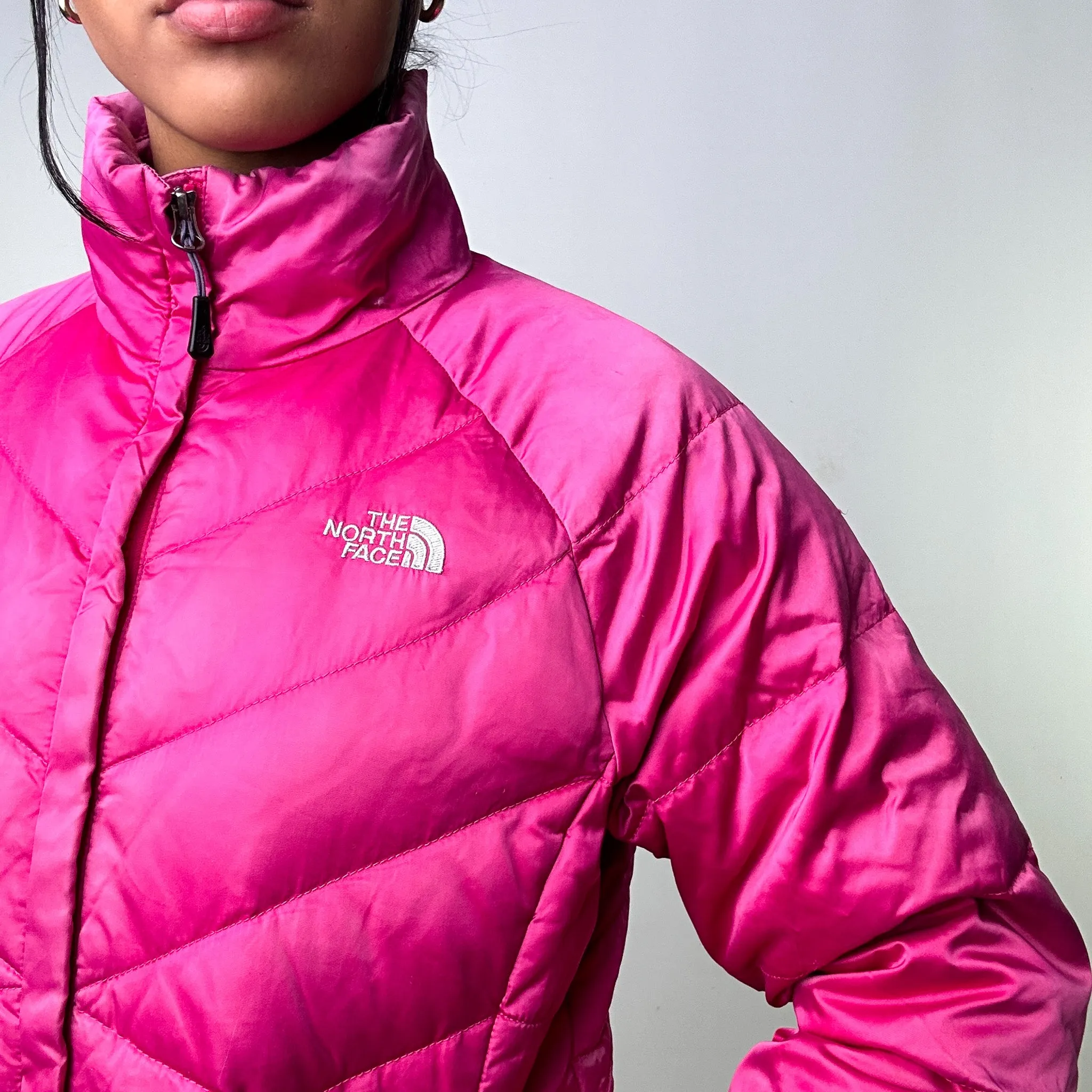 Pink y2ks The North Face 550 Series Puffer Jacket Coat (M)