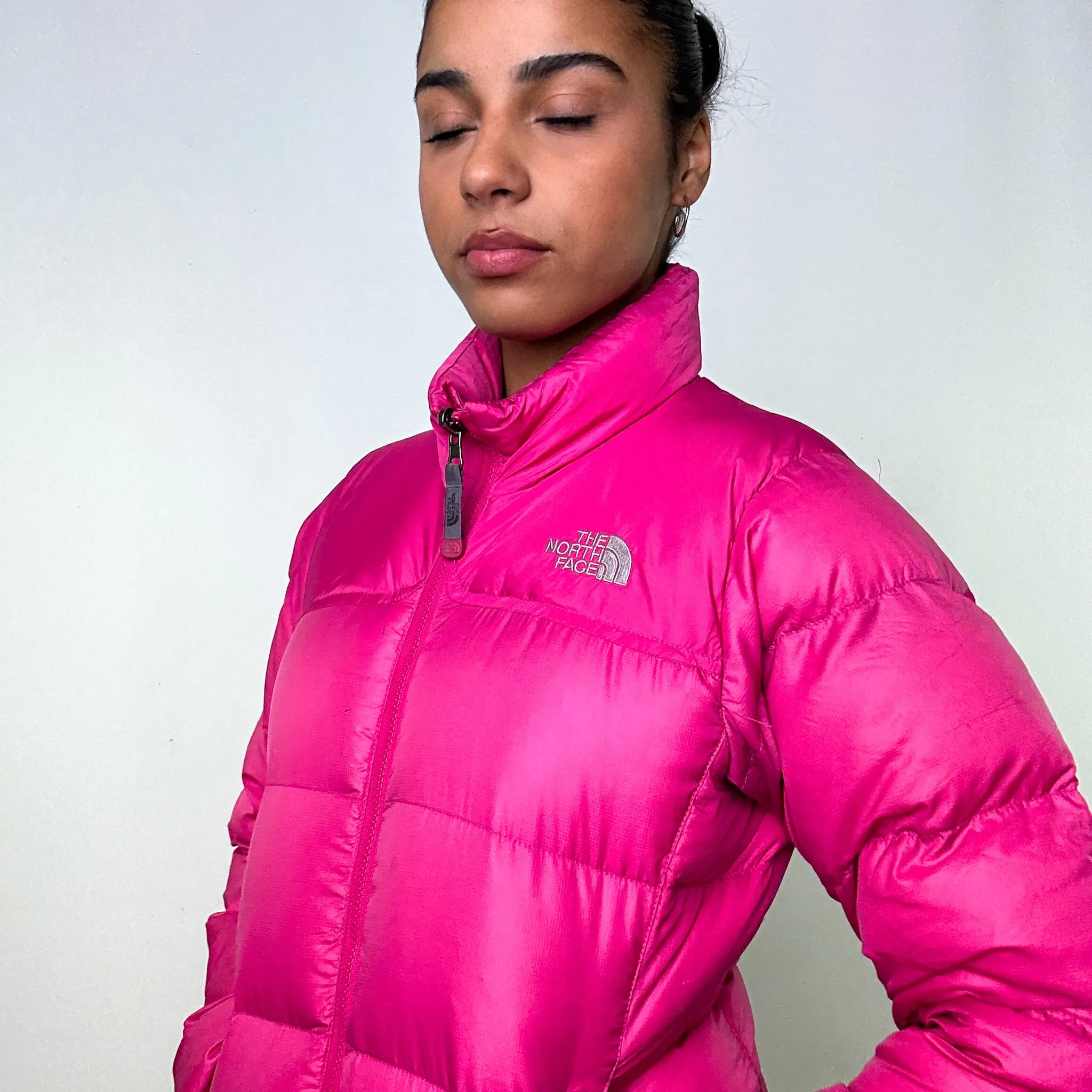 Pink y2ks The North Face 700 Series Puffer Jacket Coat (S)