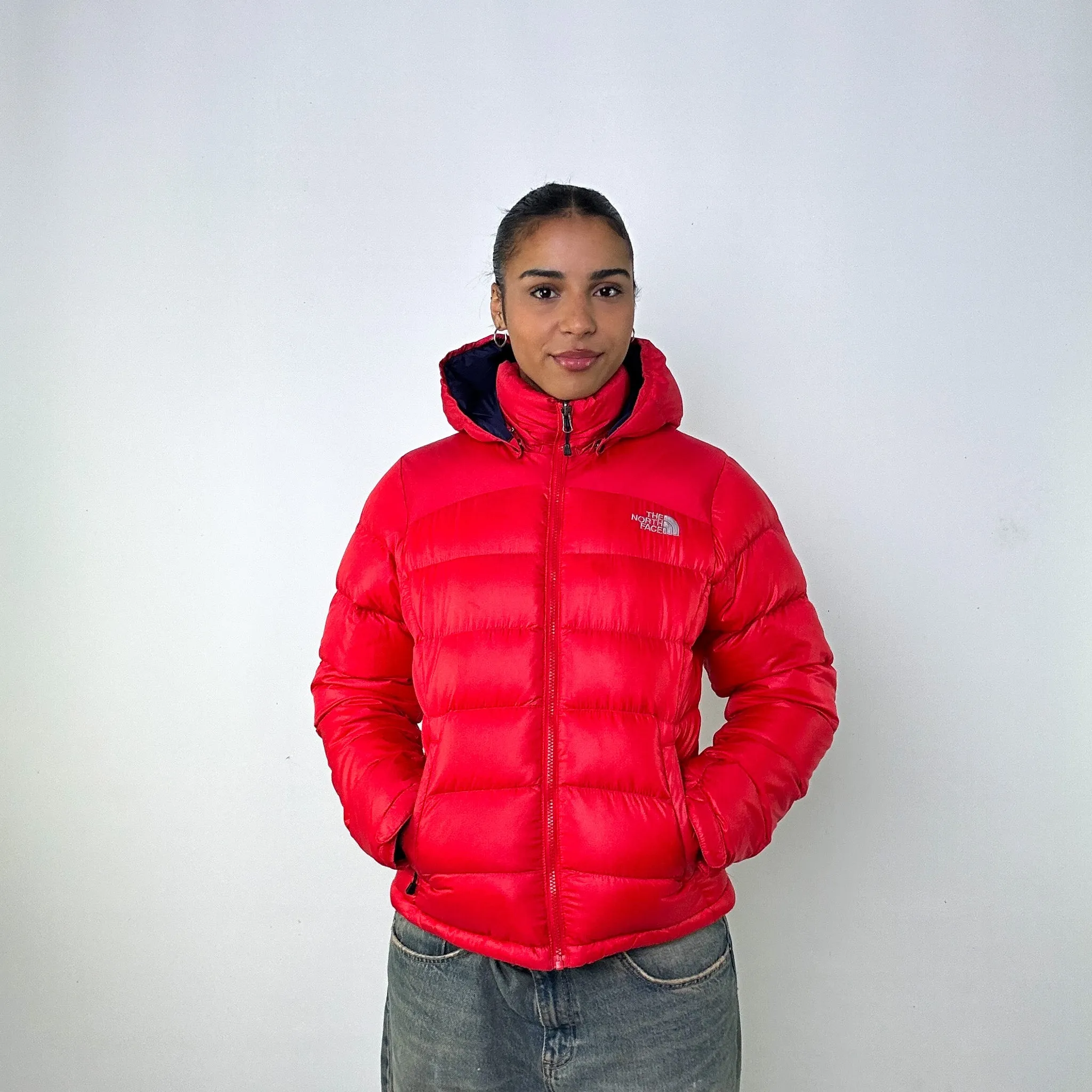 Pink y2ks The North Face Red 700 Series Puffer Jacket Coat (L)