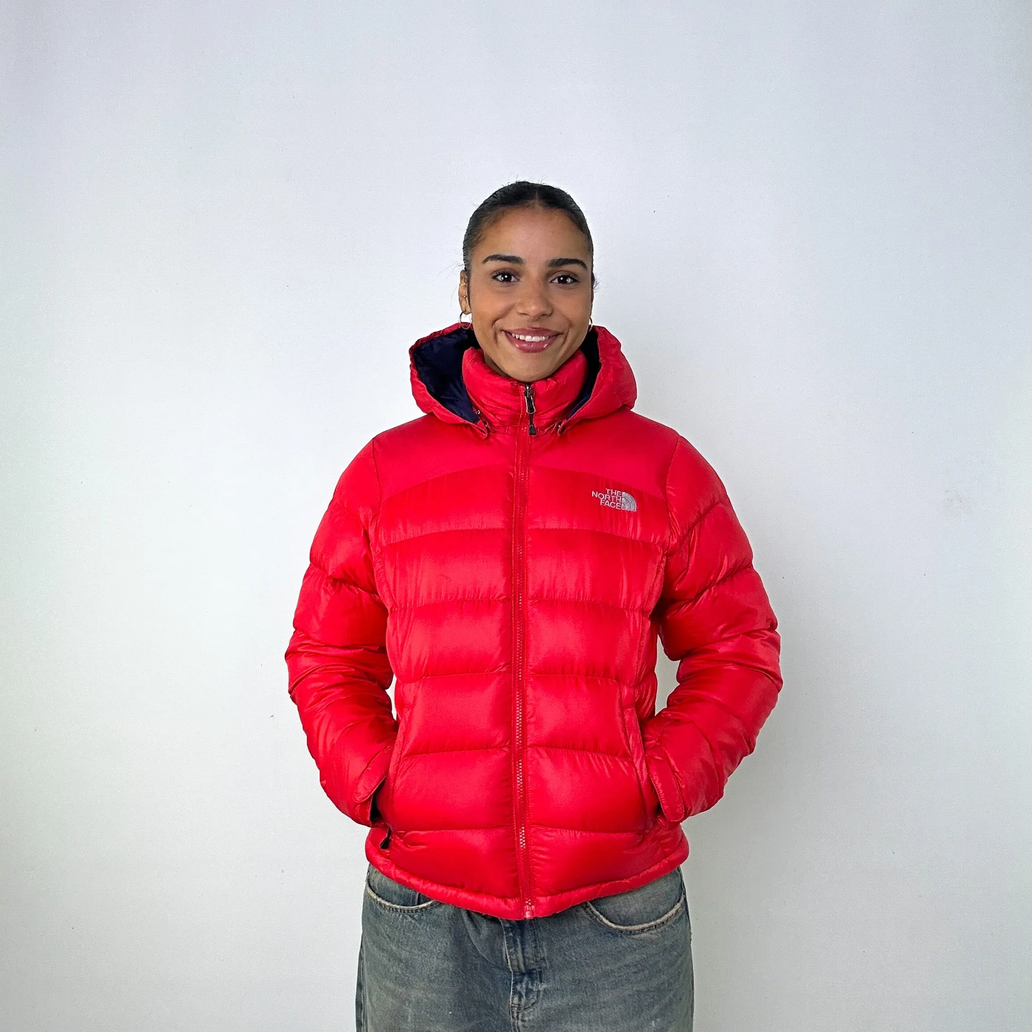 Pink y2ks The North Face Red 700 Series Puffer Jacket Coat (L)