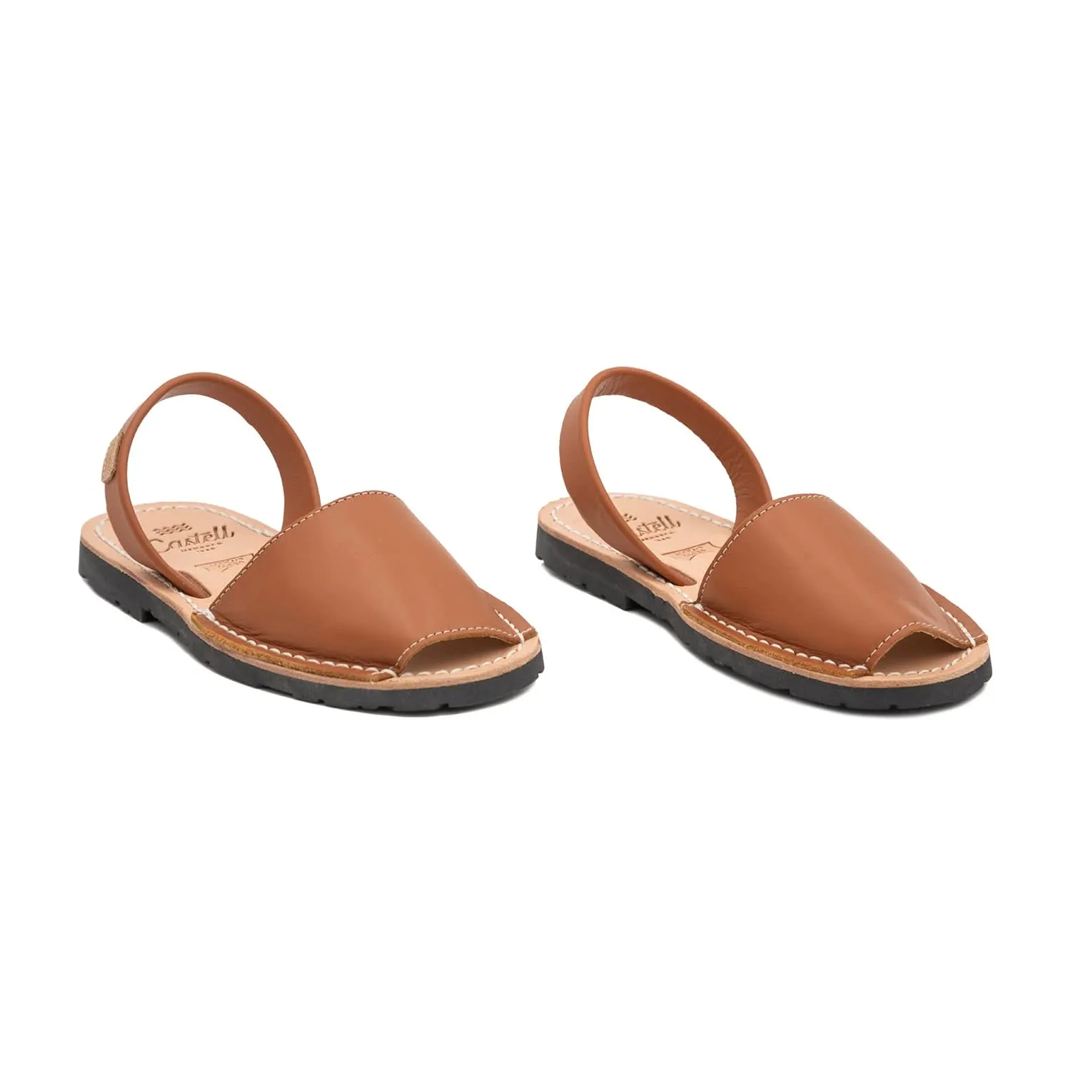 Plain Leather Avarcas For Kids -1097 N Iker Ciervo Piso