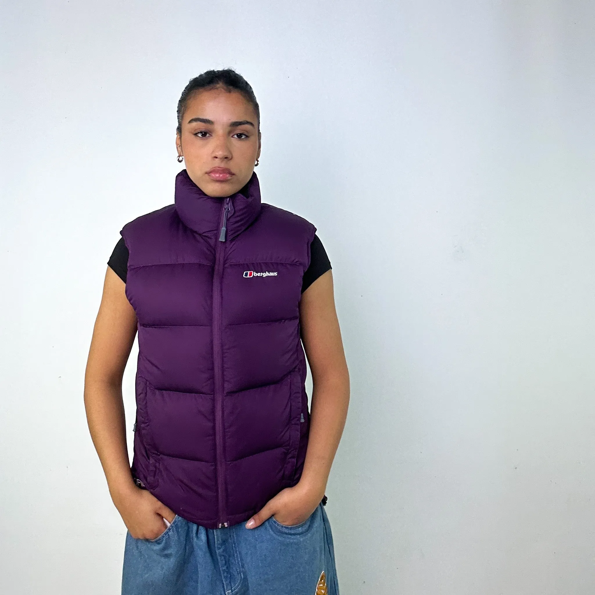 Purple y2ks Berghaus 650 Fill Puffer Jacket Coat Gilet (L)