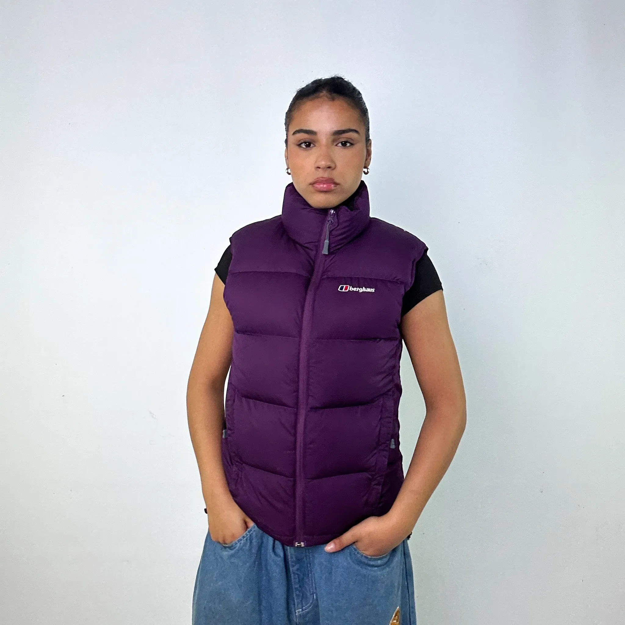 Purple y2ks Berghaus 650 Fill Puffer Jacket Coat Gilet (L)