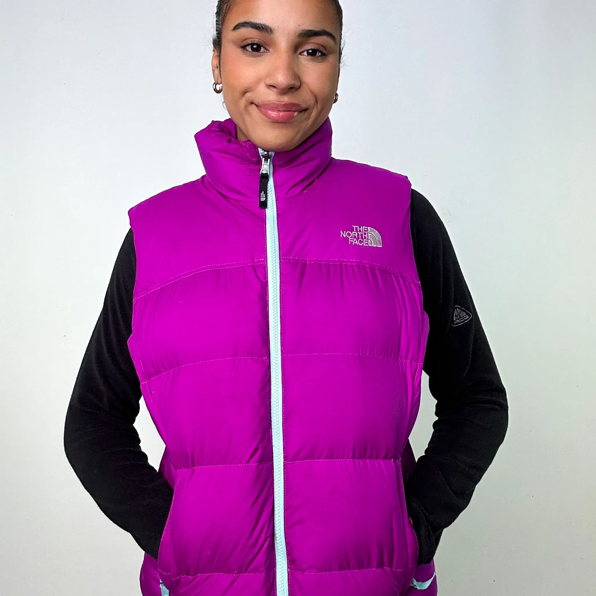 Purple y2ks The North Face 700 Series Puffer Jacket Coat Gilet (L)