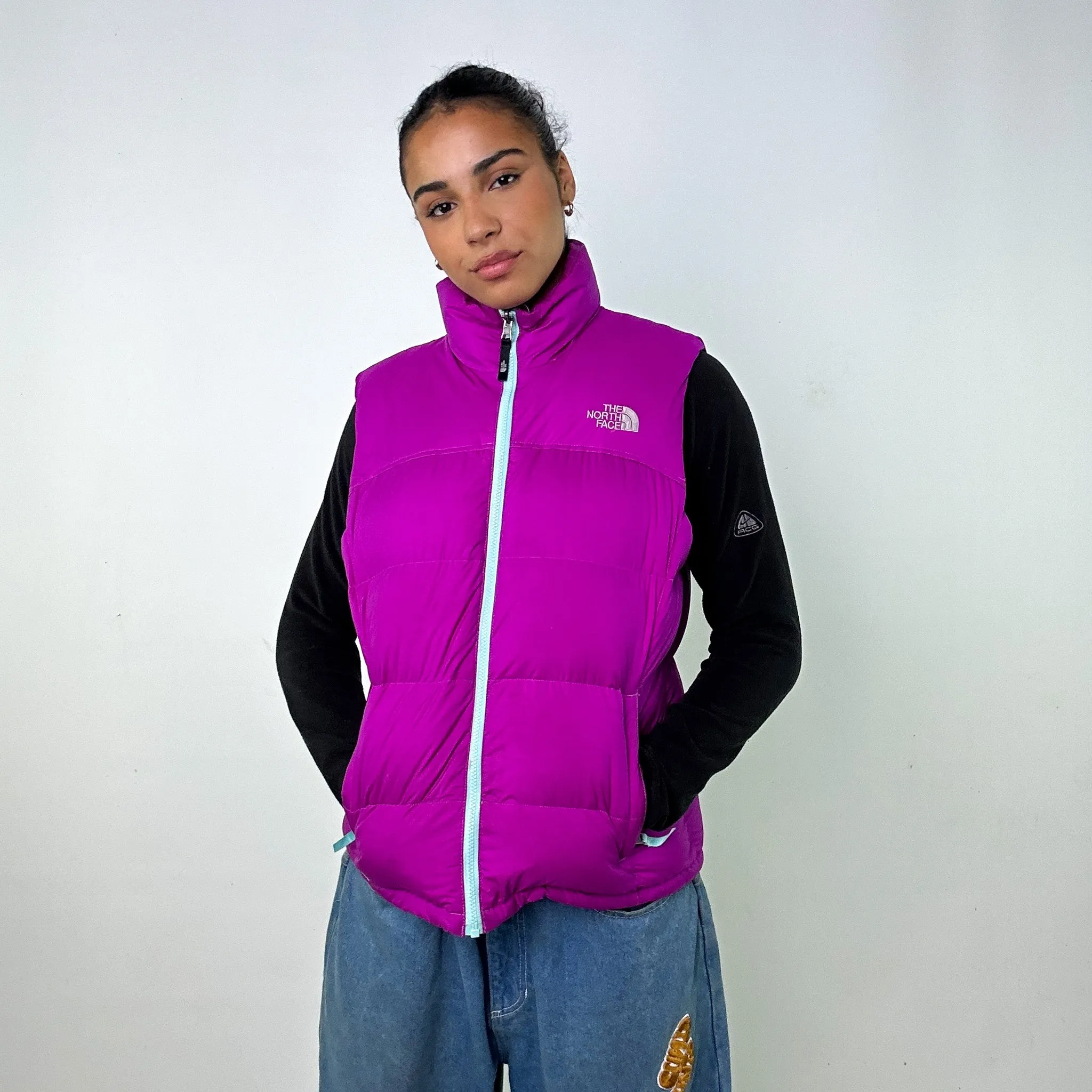 Purple y2ks The North Face 700 Series Puffer Jacket Coat Gilet (L)