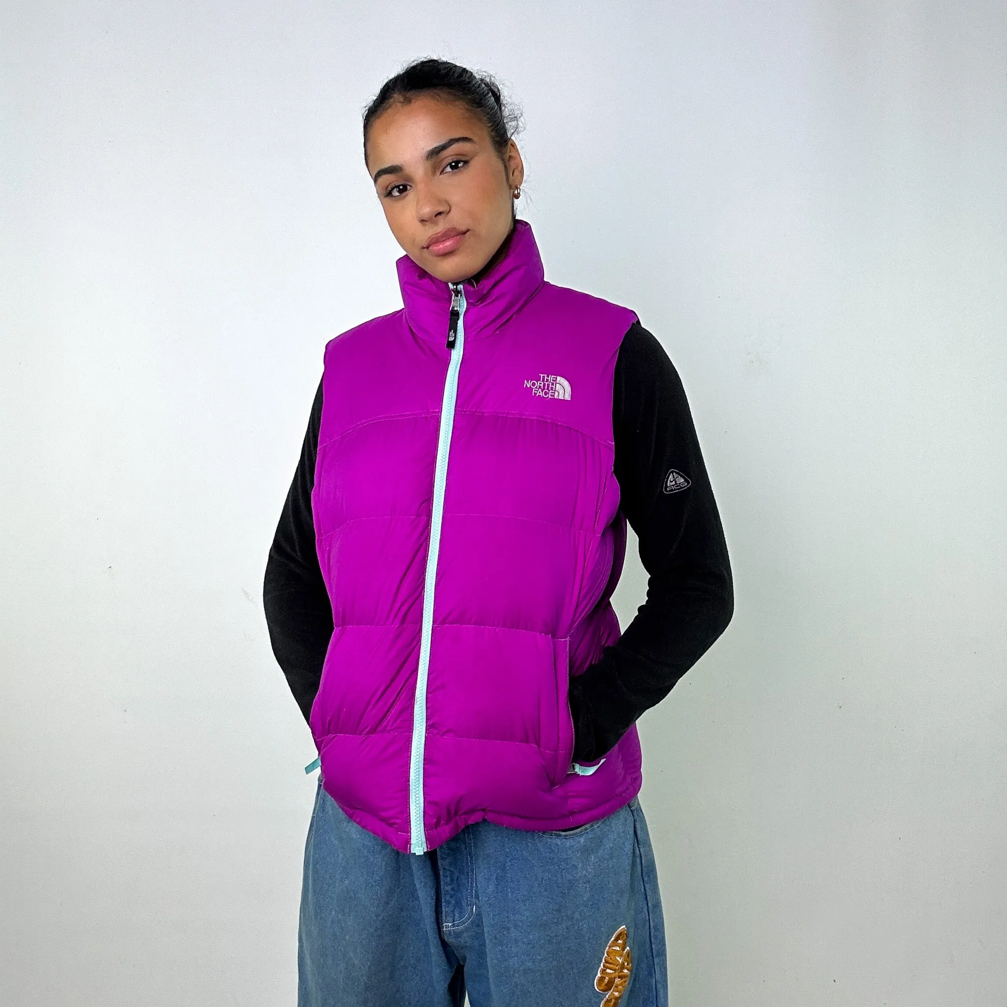 Purple y2ks The North Face 700 Series Puffer Jacket Coat Gilet (L)