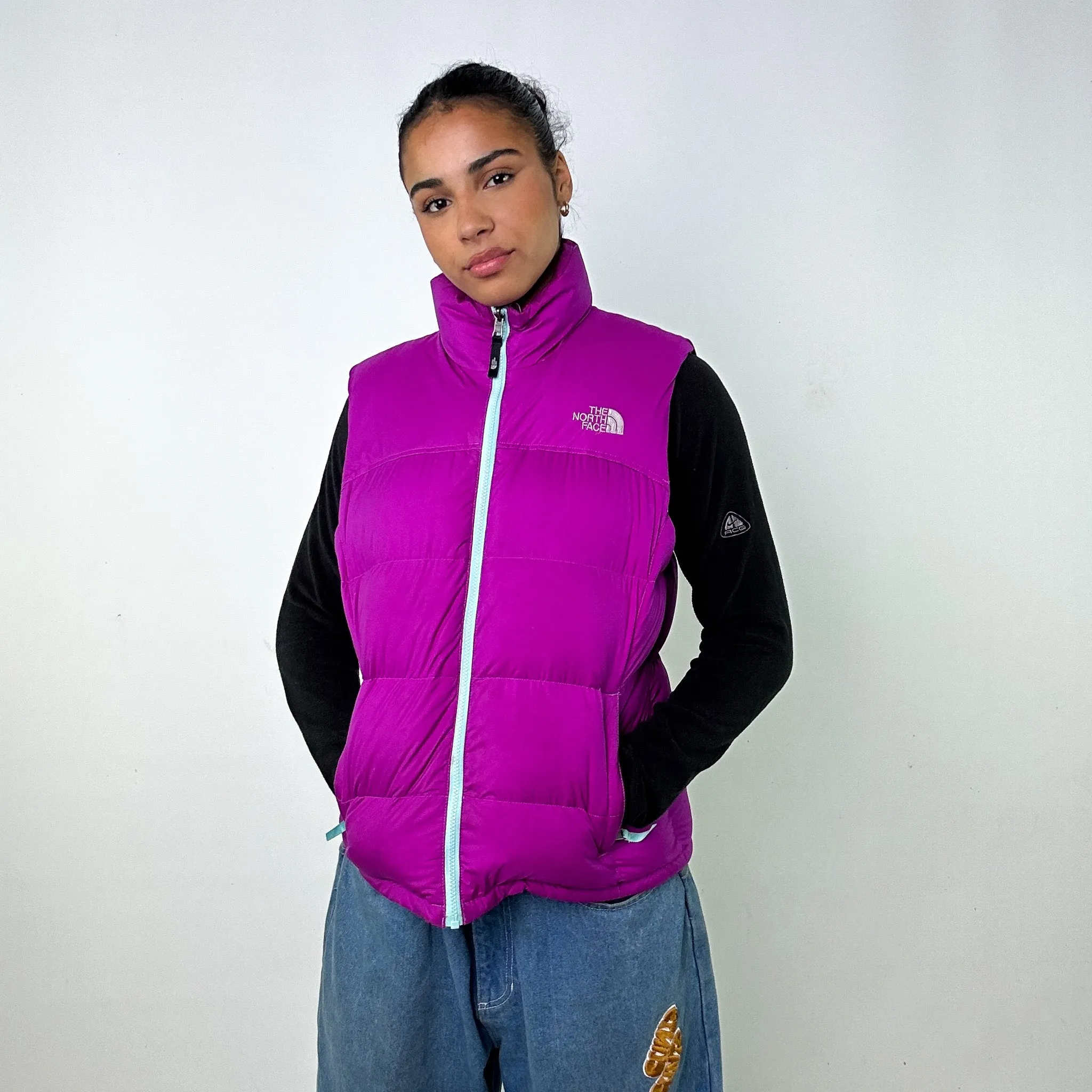 Purple y2ks The North Face 700 Series Puffer Jacket Coat Gilet (L)