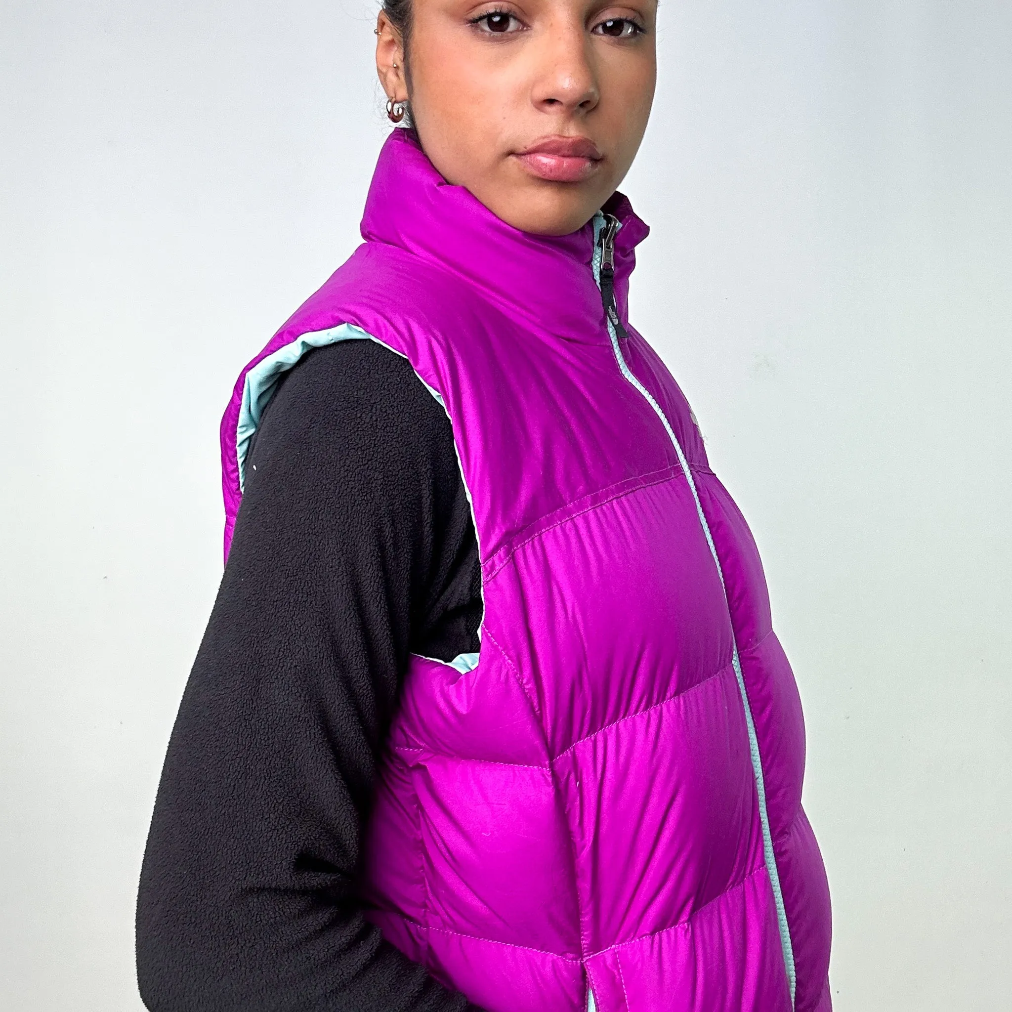 Purple y2ks The North Face 700 Series Puffer Jacket Coat Gilet (L)