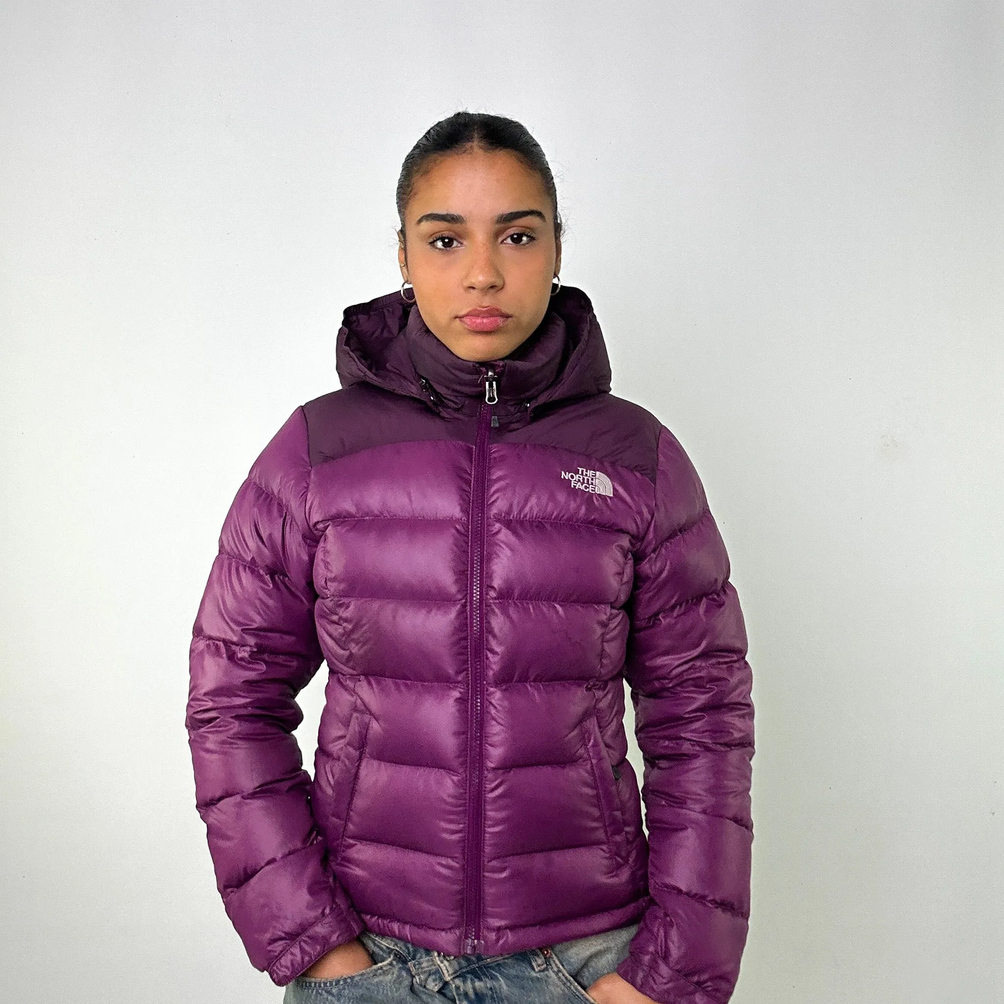 Purple y2ks The North Face Puffer Jacket Coat (M)