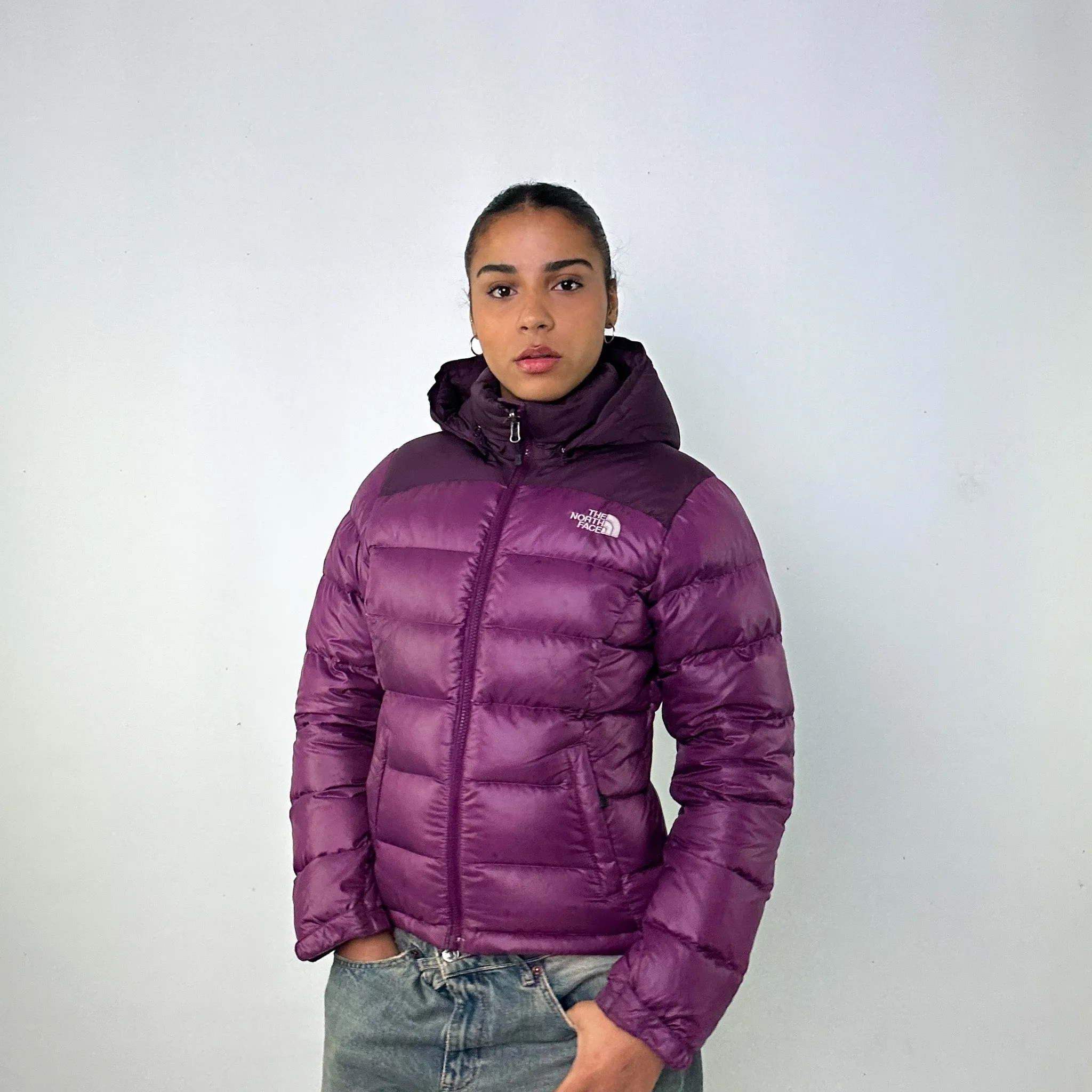 Purple y2ks The North Face Puffer Jacket Coat (M)