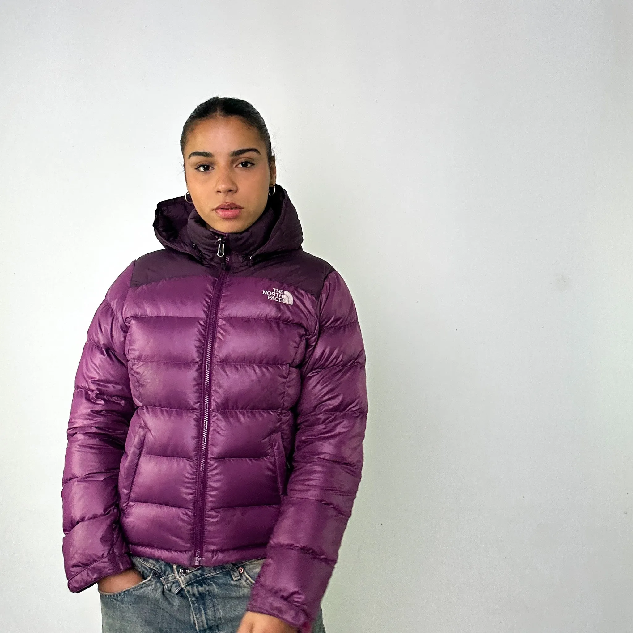 Purple y2ks The North Face Puffer Jacket Coat (M)