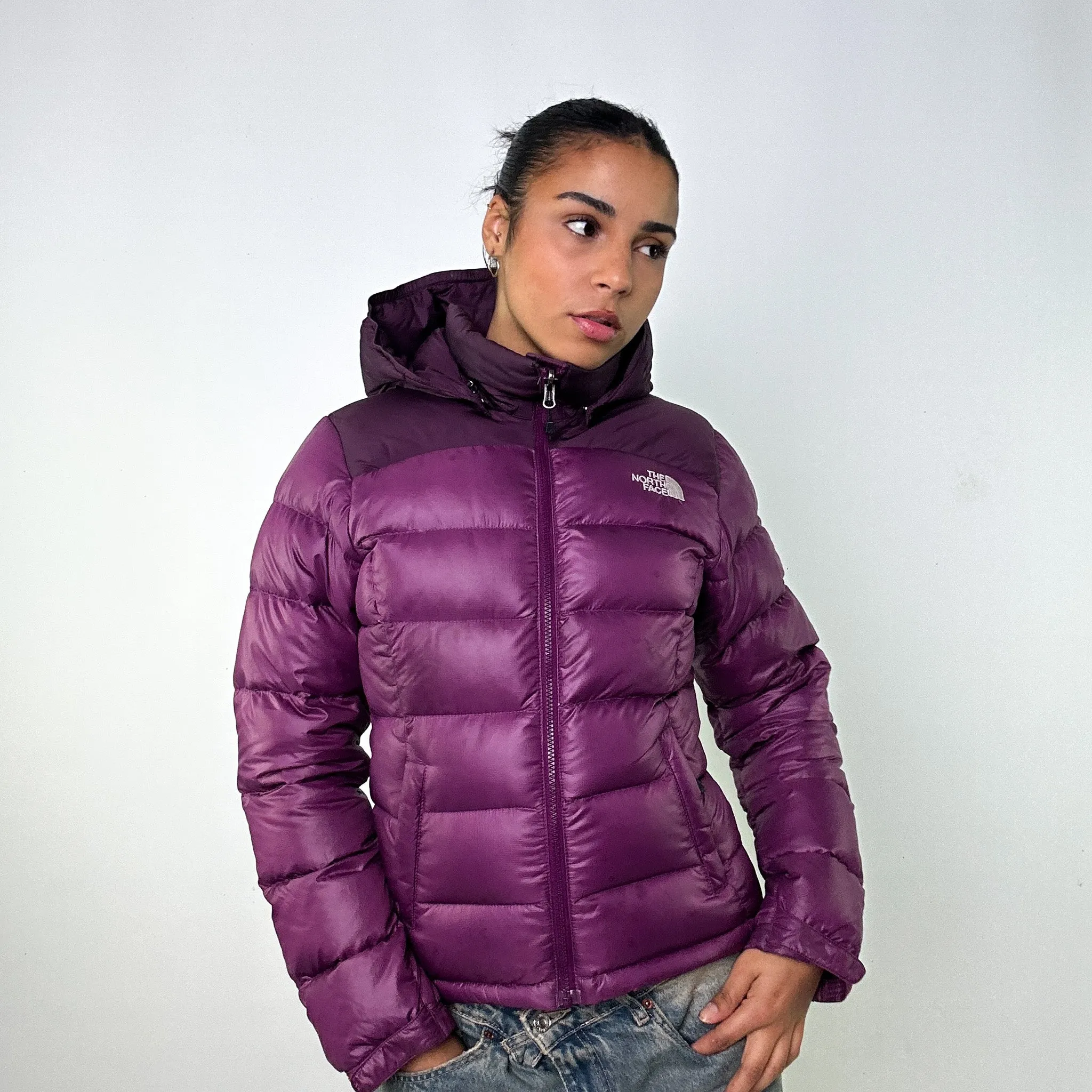 Purple y2ks The North Face Puffer Jacket Coat (M)