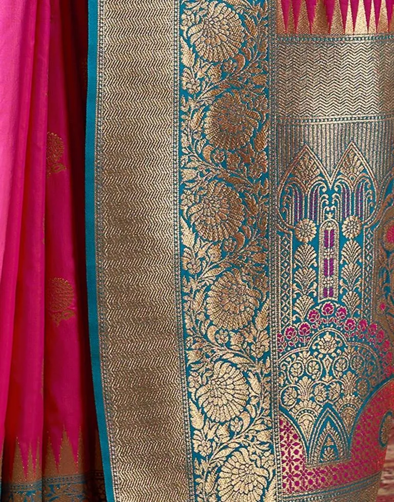 Rani Pink Silk Banarasi Sarees