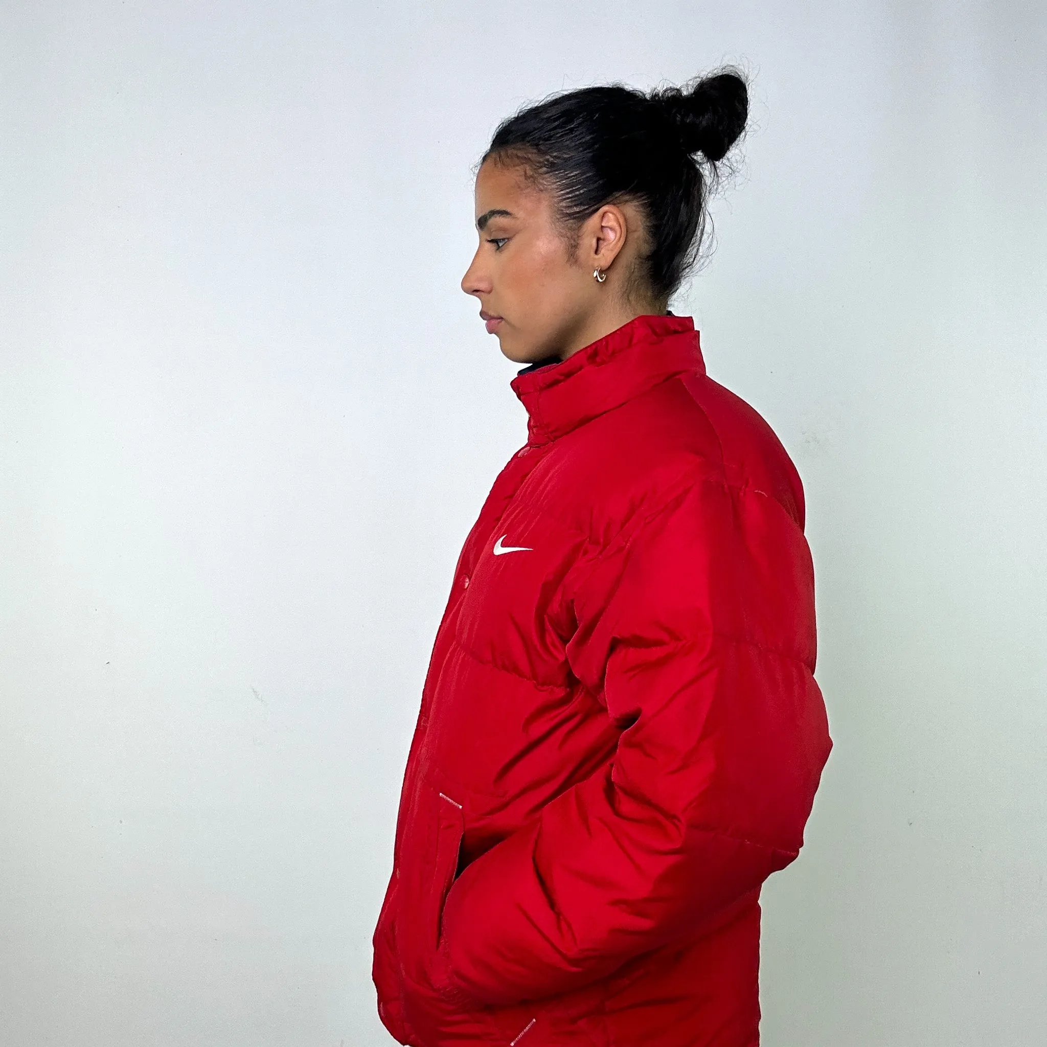 Red 90s NIKE Puffer Jacket Coat (S)