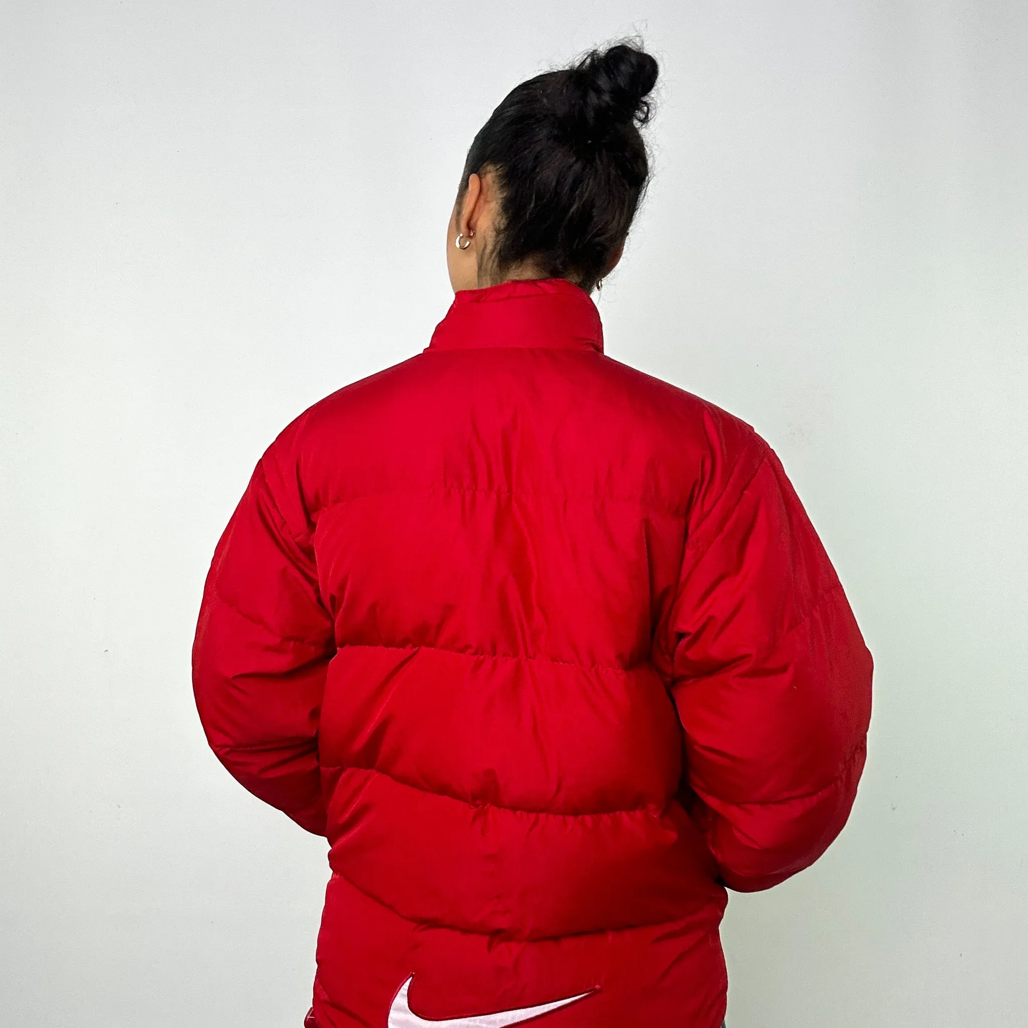 Red 90s NIKE Puffer Jacket Coat (S)