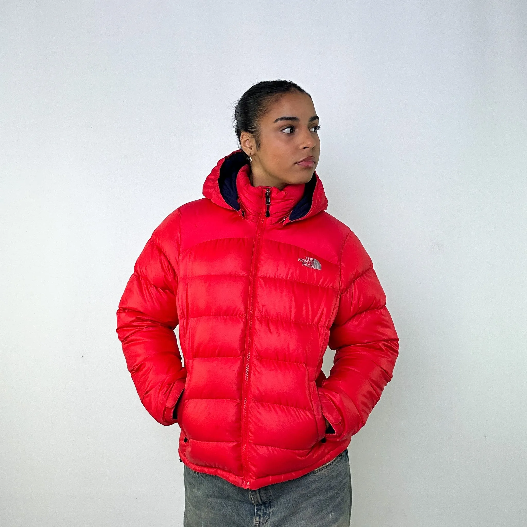 Red 90s The North Face 700 Series Puffer Jacket Coat (L)