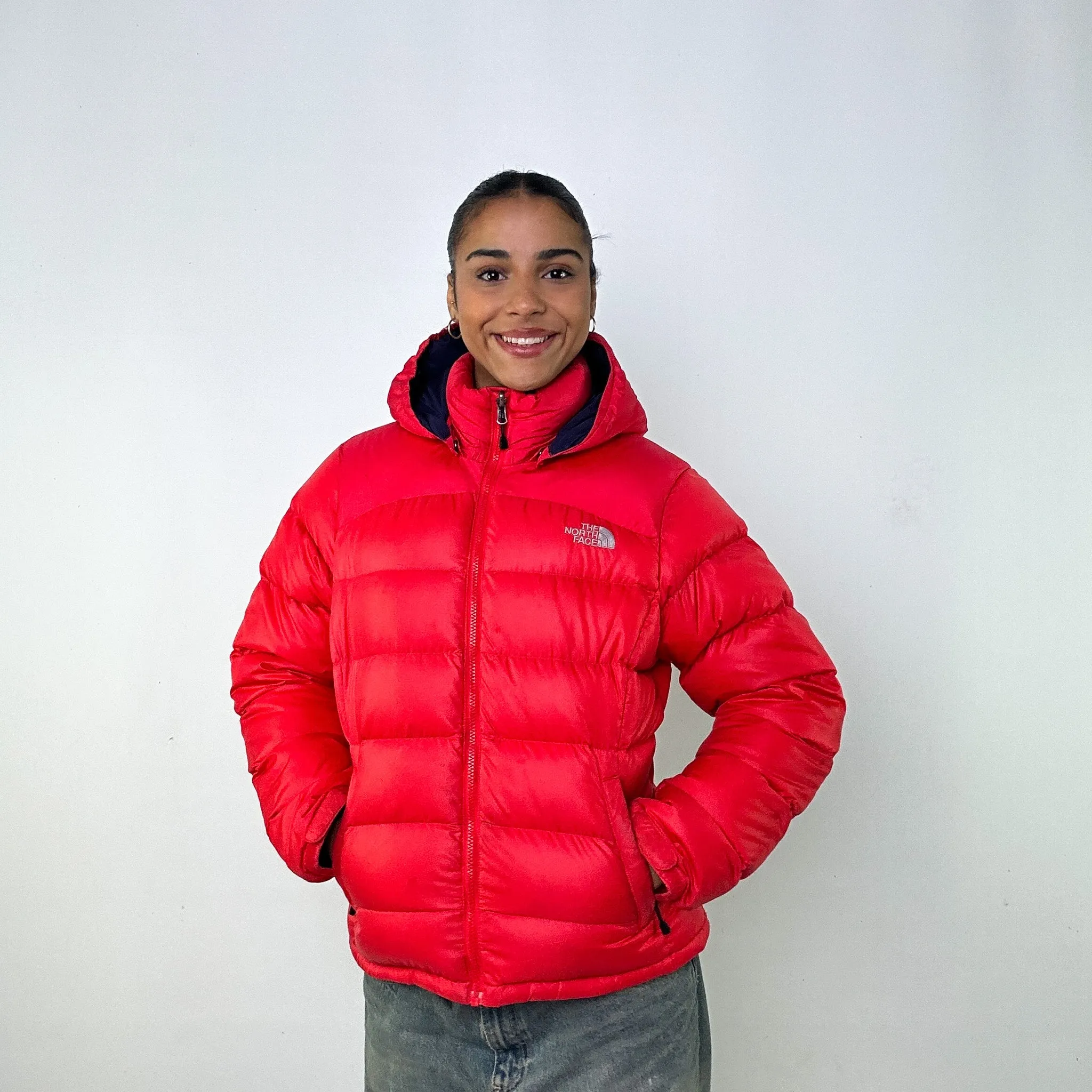 Red 90s The North Face 700 Series Puffer Jacket Coat (L)