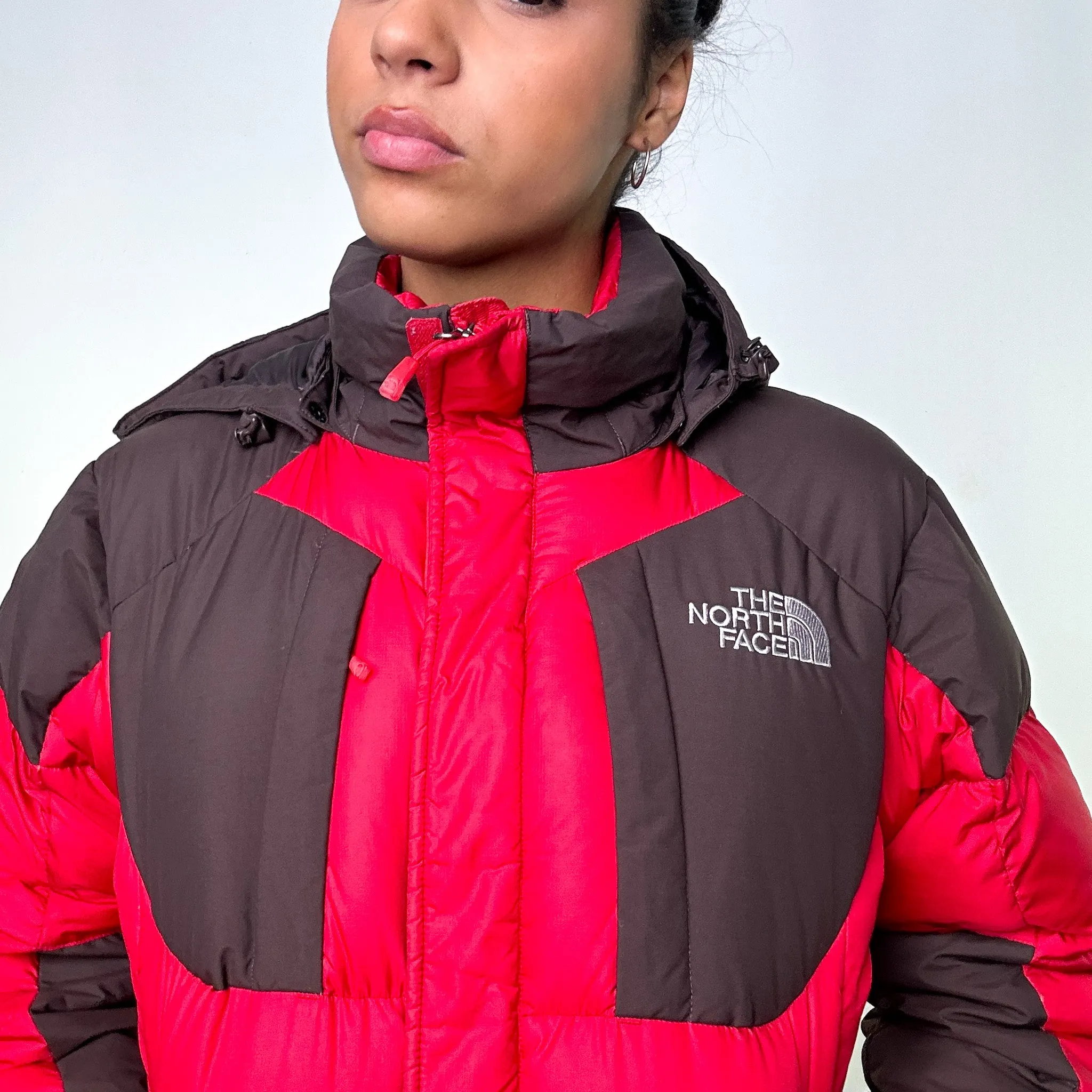 Red 90s The North Face 700 Series Puffer Jacket Coat (M)