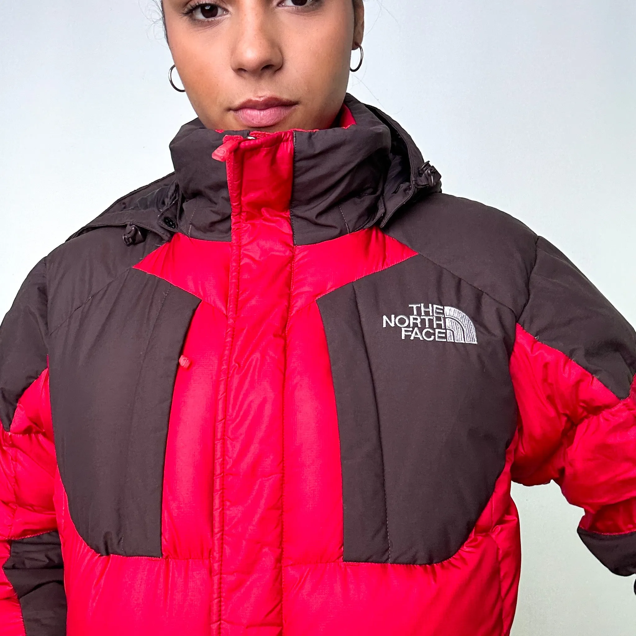 Red 90s The North Face 700 Series Puffer Jacket Coat (M)