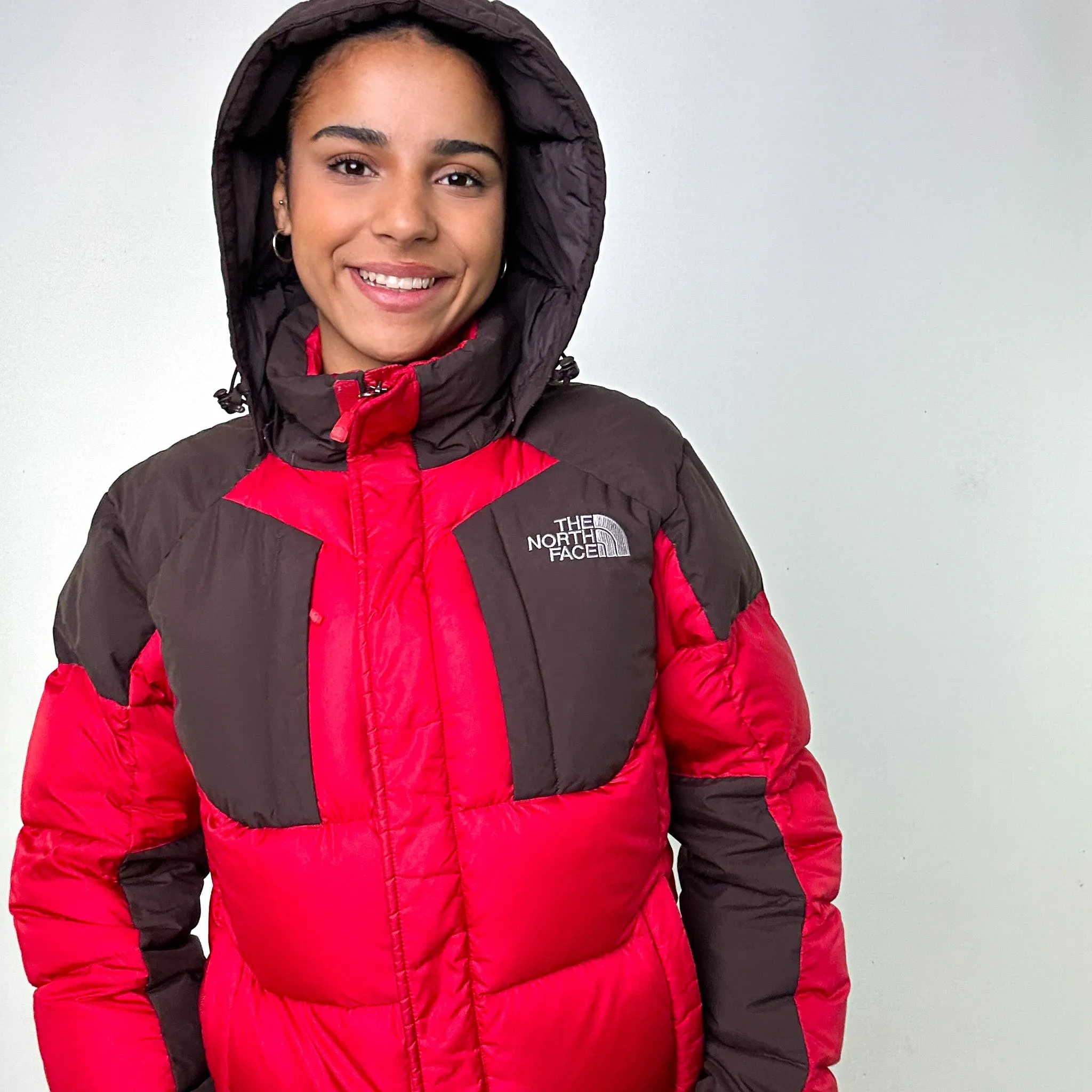 Red 90s The North Face 700 Series Puffer Jacket Coat (M)