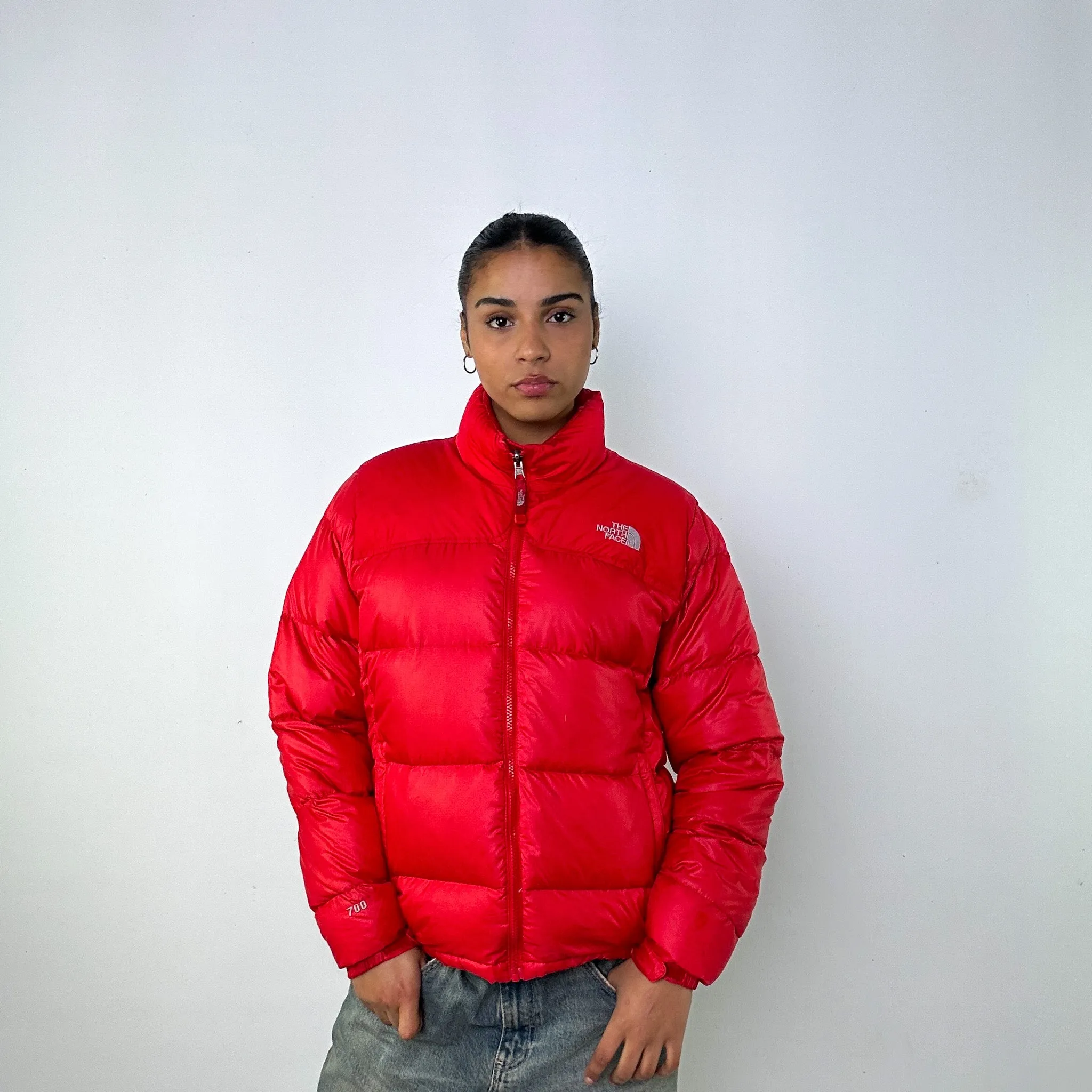 Red y2ks The North Face 700 Series Puffer Jacket Coat (L)