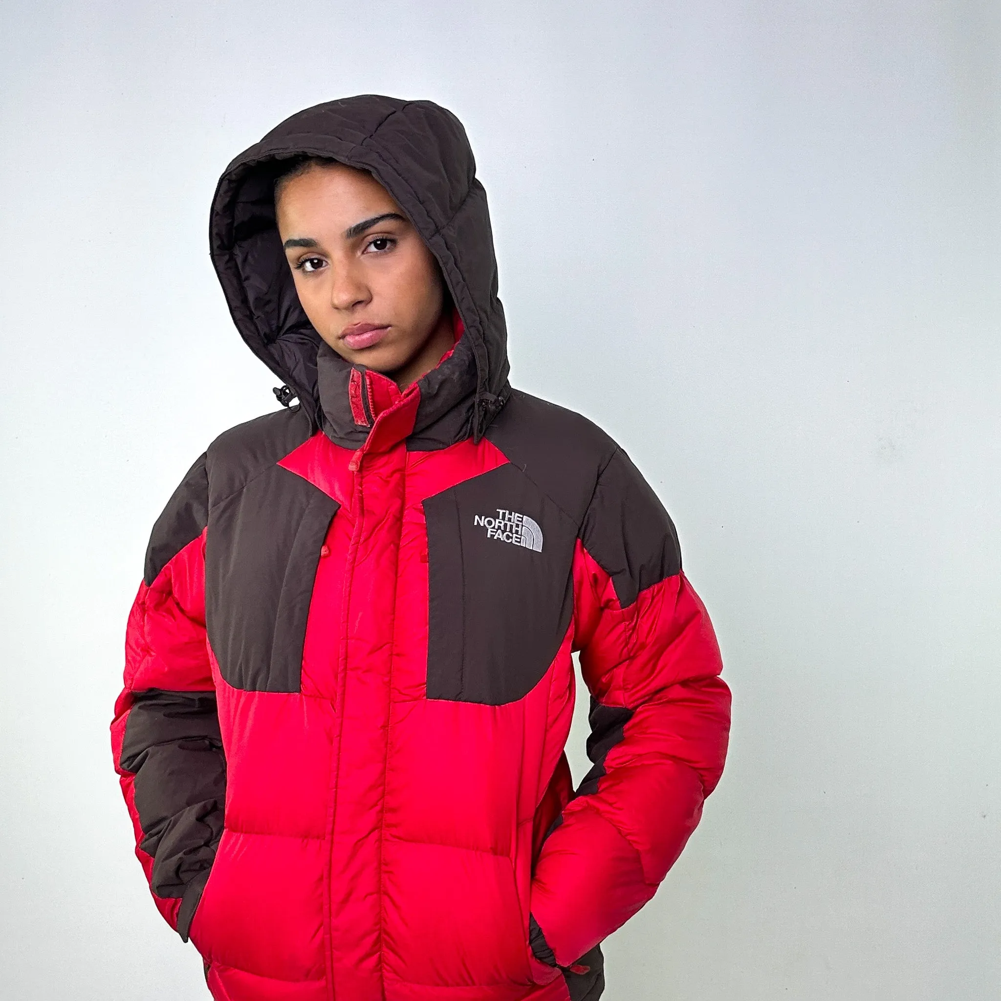 Red y2ks The North Face 700 Series Puffer Jacket Coat (M)