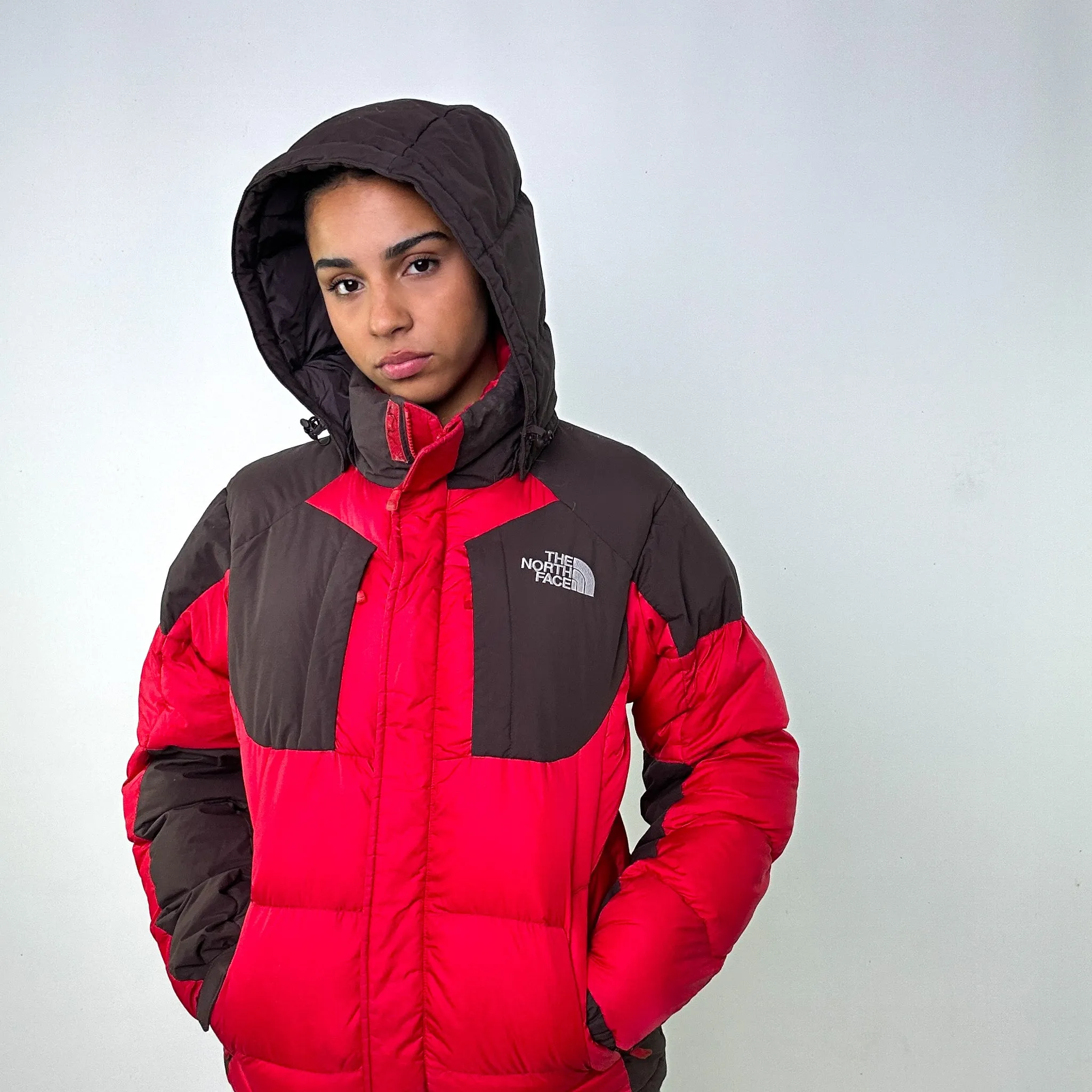 Red y2ks The North Face 700 Series Puffer Jacket Coat (M)