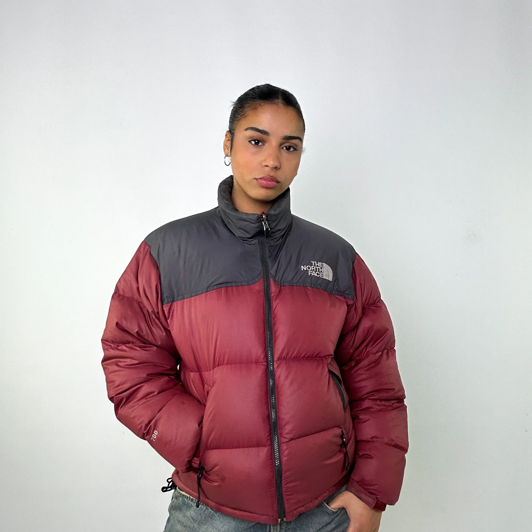 Red y2ks The North Face 700 Series Puffer Jacket Coat (S)