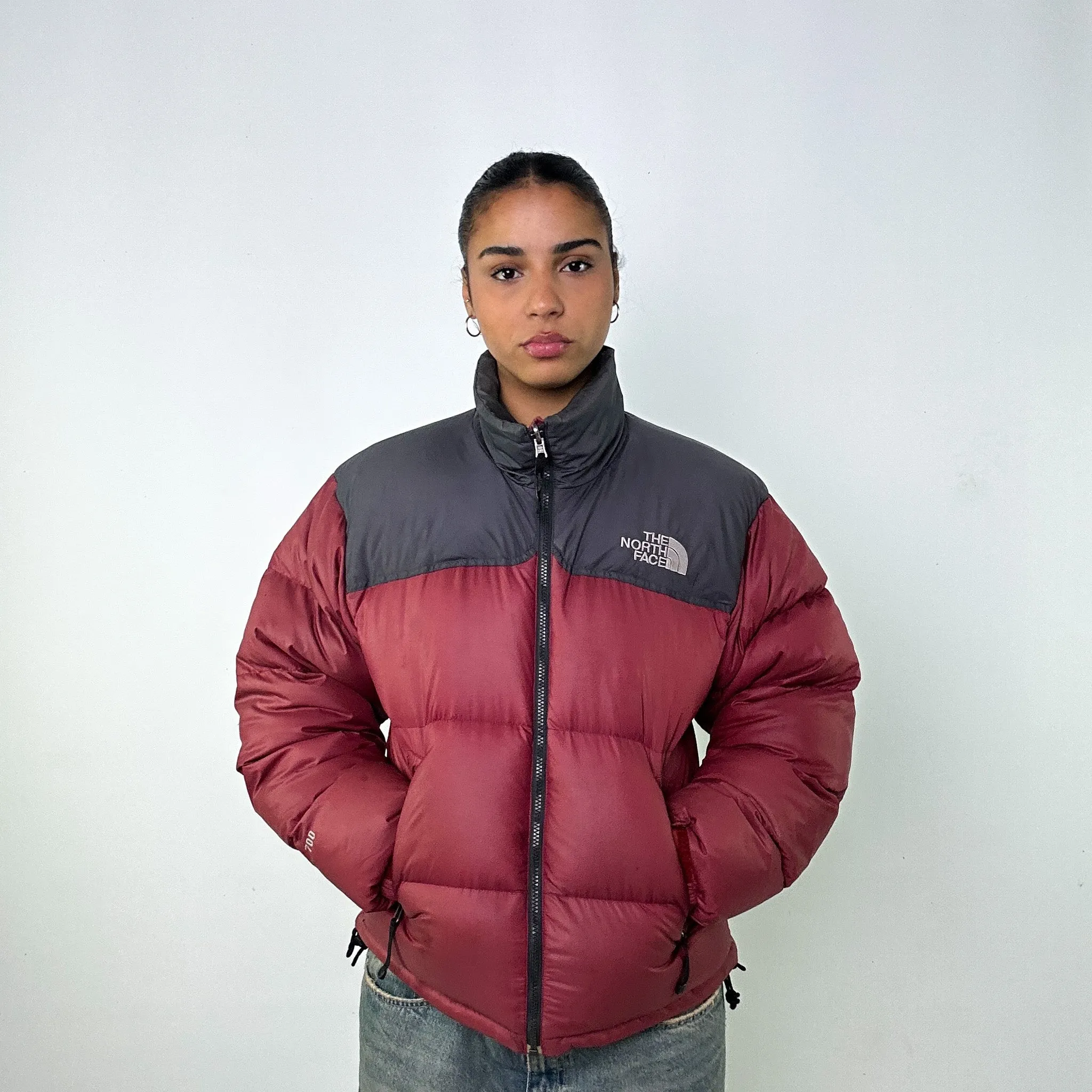 Red y2ks The North Face 700 Series Puffer Jacket Coat (S)