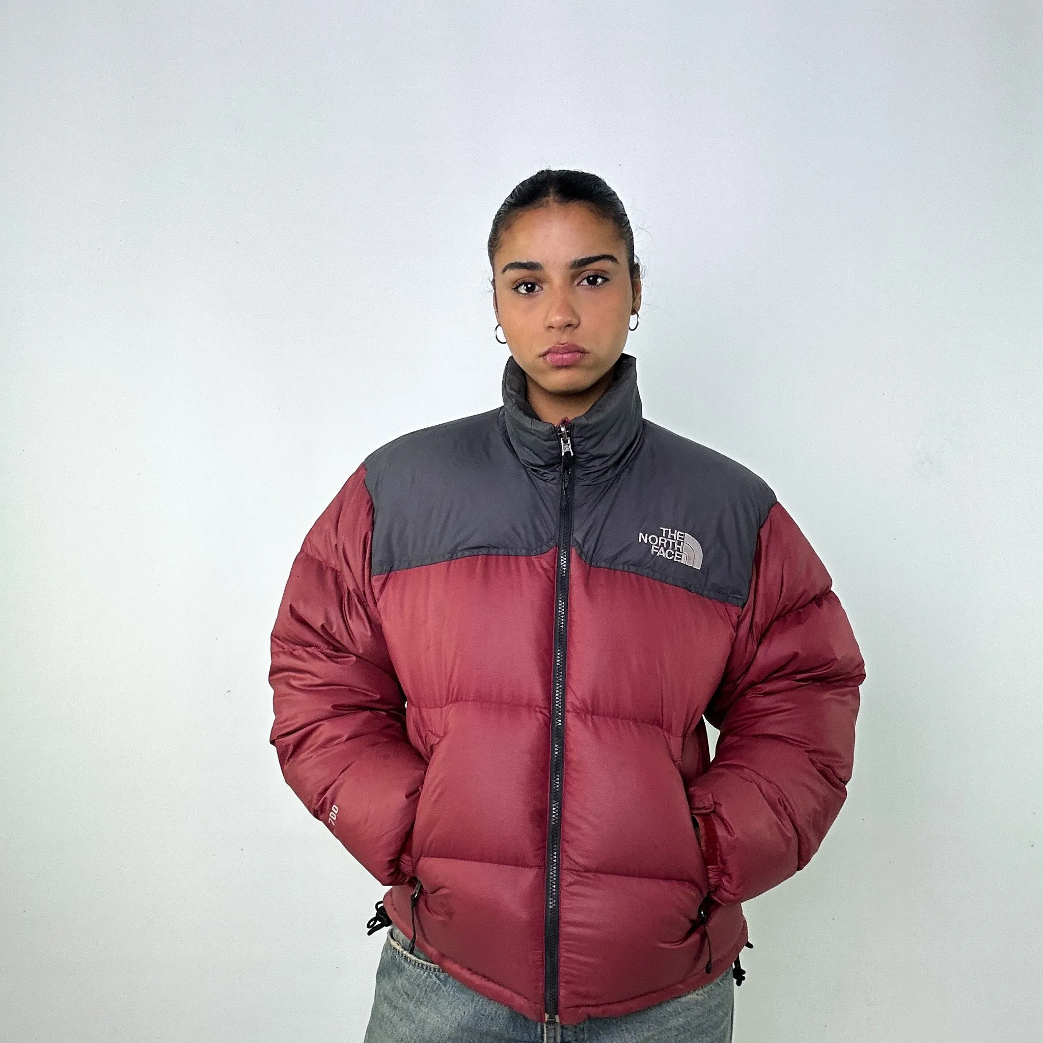 Red y2ks The North Face 700 Series Puffer Jacket Coat (S)