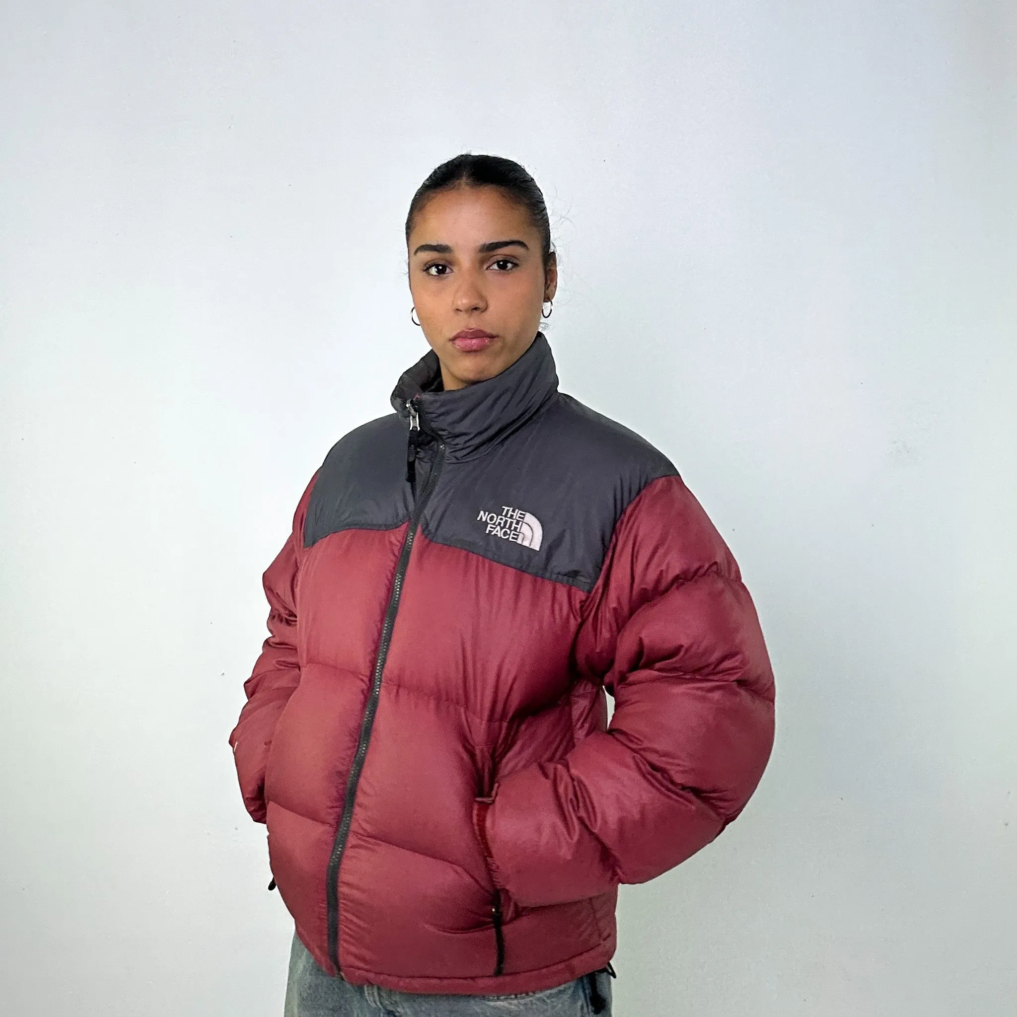 Red y2ks The North Face 700 Series Puffer Jacket Coat (S)