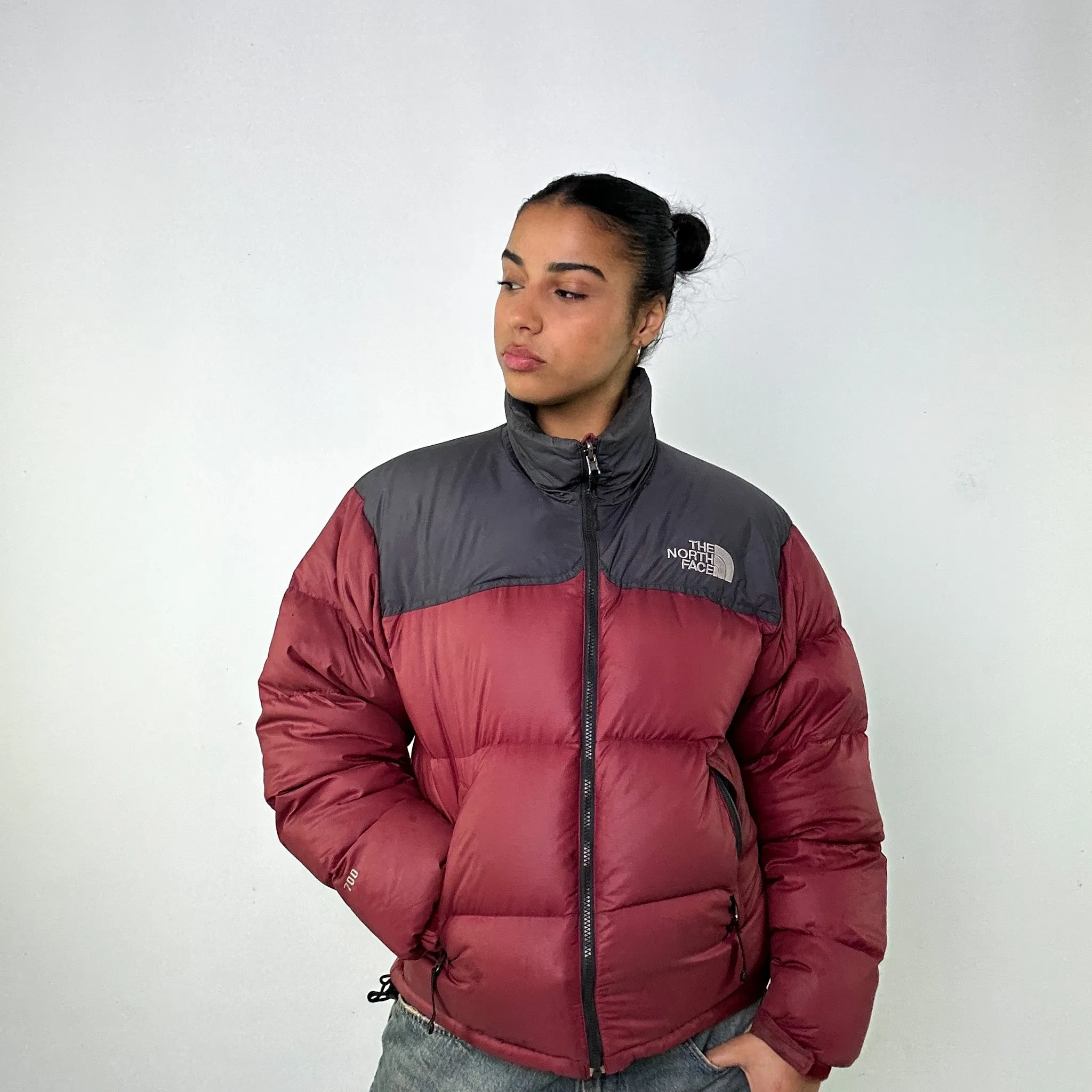 Red y2ks The North Face 700 Series Puffer Jacket Coat (S)