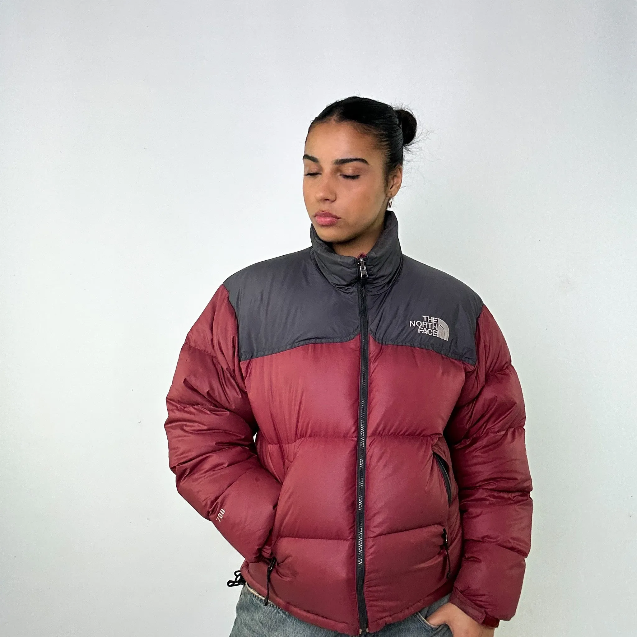 Red y2ks The North Face 700 Series Puffer Jacket Coat (S)