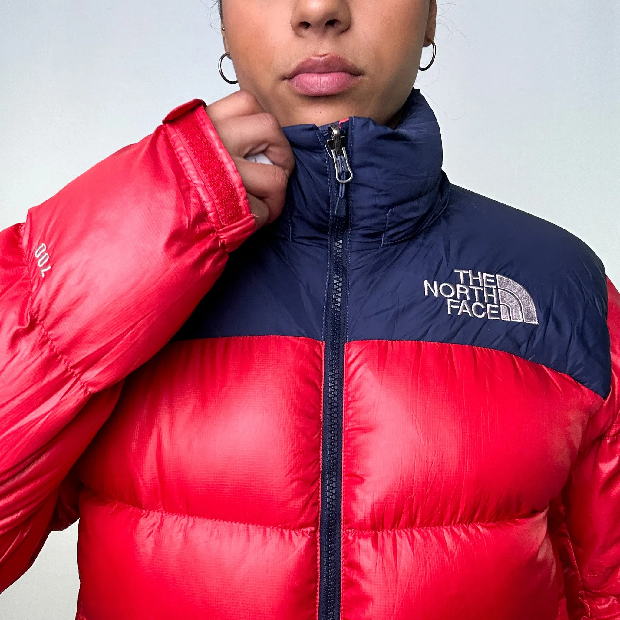 Red y2ks The North Face 700 Series Puffer Jacket Coat (XS)