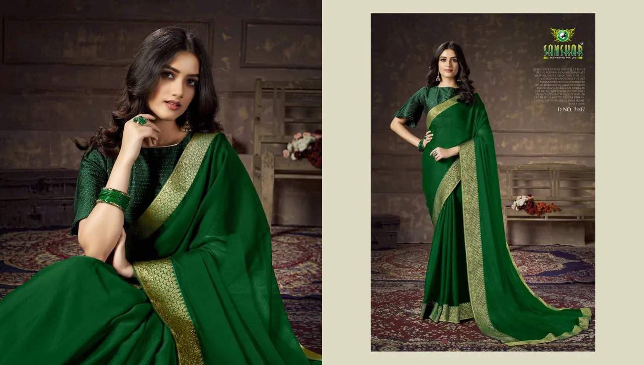 Sanskar Presents Anantaa Chiffon Fabric Fancy Designer Sarees