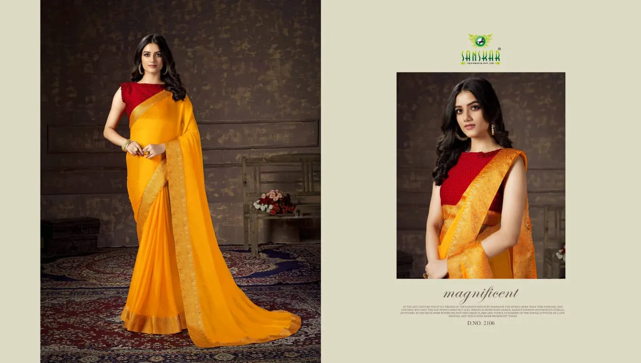 Sanskar Presents Anantaa Chiffon Fabric Fancy Designer Sarees