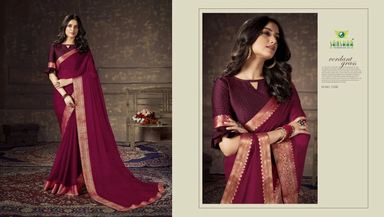 Sanskar Presents Anantaa Chiffon Fabric Fancy Designer Sarees