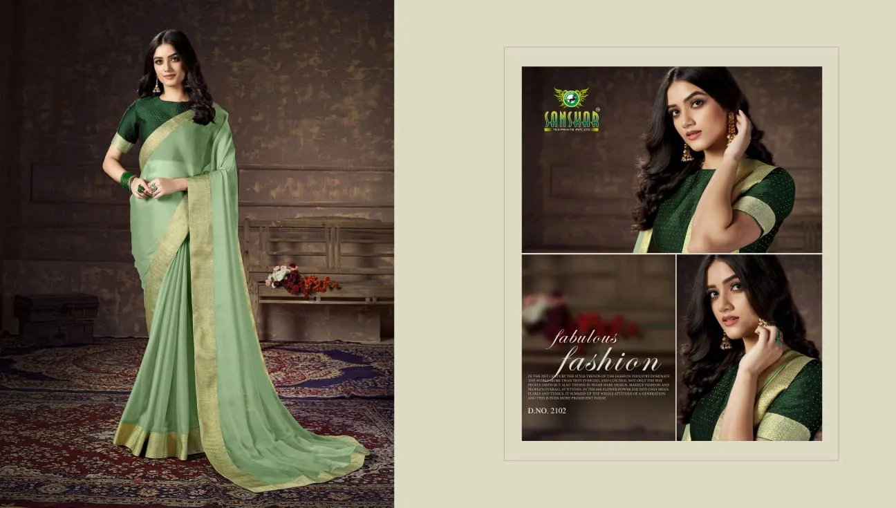 Sanskar Presents Anantaa Chiffon Fabric Fancy Designer Sarees